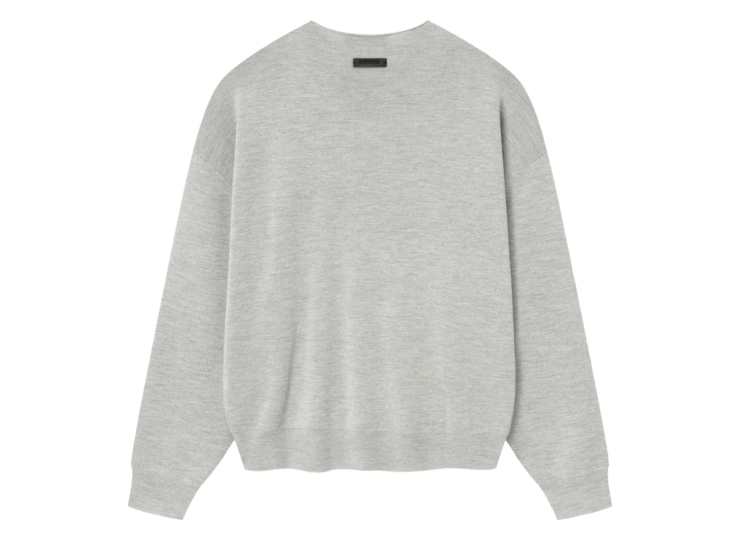 Fear of God Essentials Merino Long Sleeve Crewneck Sweater 'Concrete Heather' - view 2