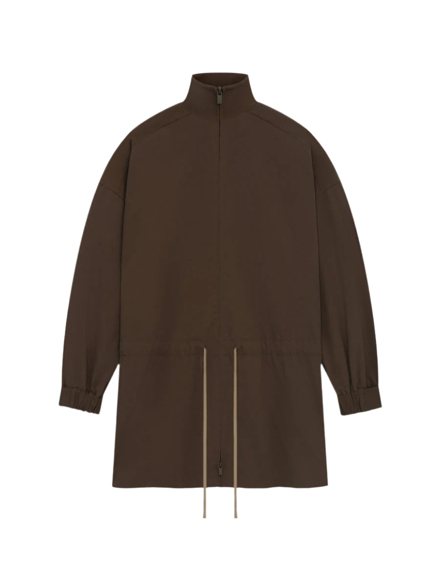 Fear of God Essentials Military Nylon Mockneck Anorak in Brown