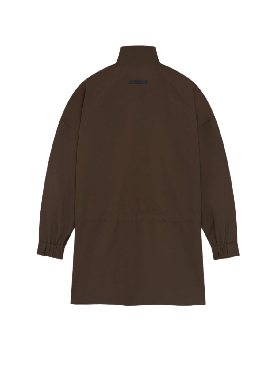 Fear of God Essentials Military Nylon Mockneck Anorak in Brown - view 2