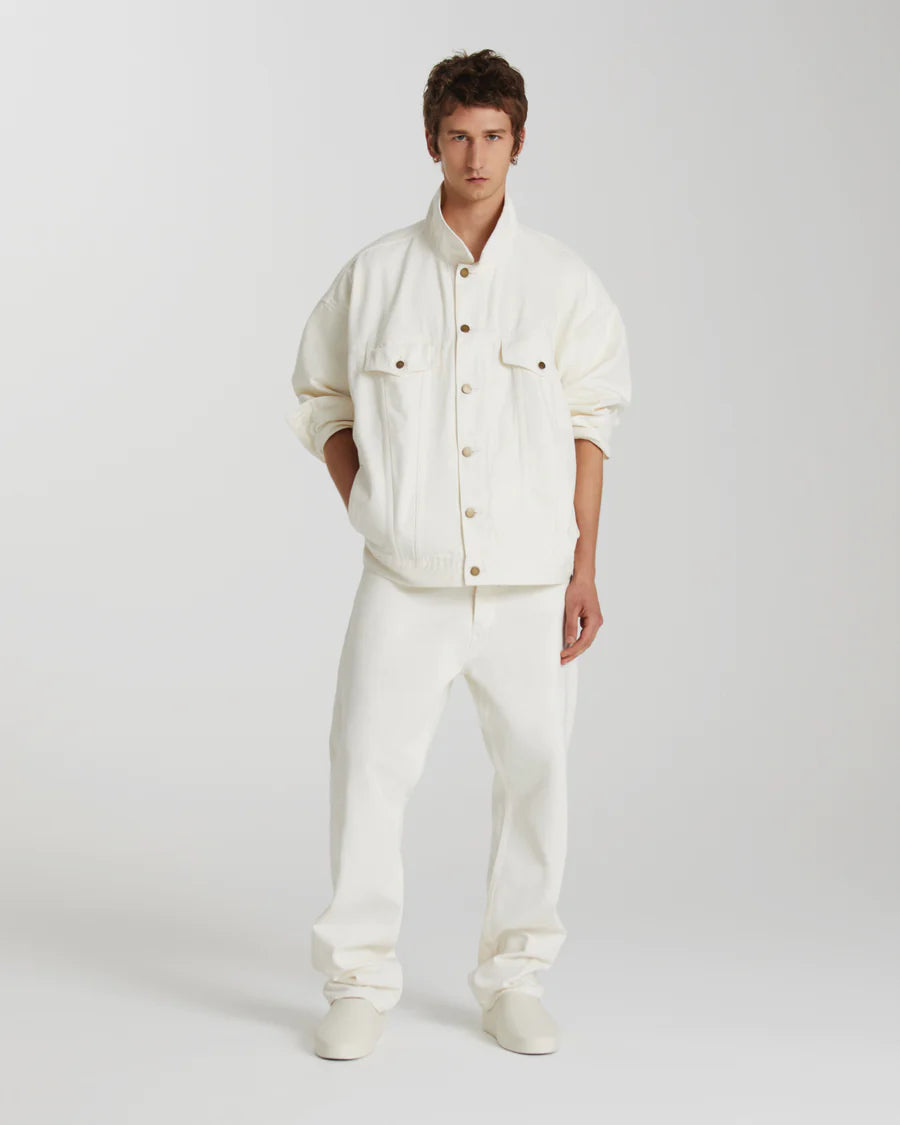 Fear of God Essentials Relaxed 5 Pocket Jeans in Cloud Dancer - view 7