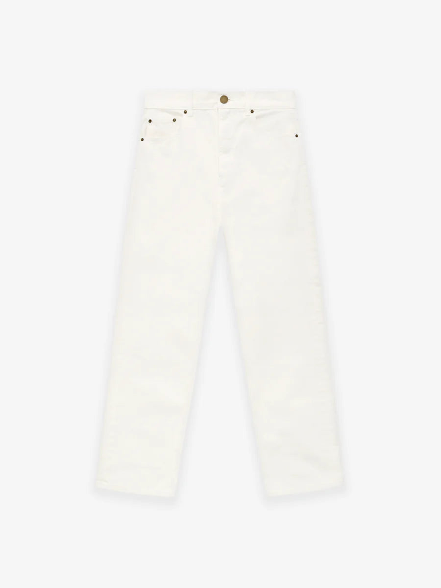Fear of God Essentials Relaxed 5 Pocket Jeans in Cloud Dancer - view 10