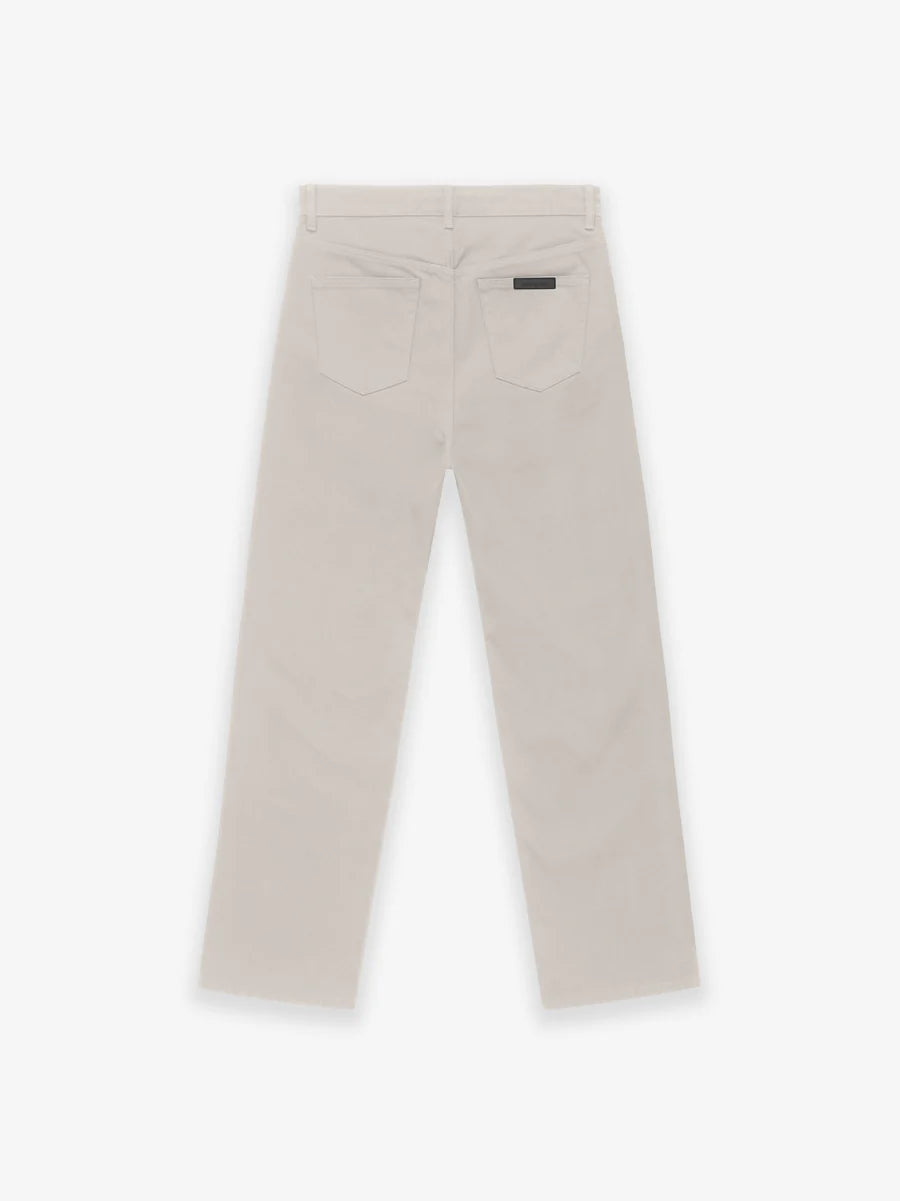Fear of God Essentials Relaxed 5 Pocket Jeans in Silver Cloud - view 5