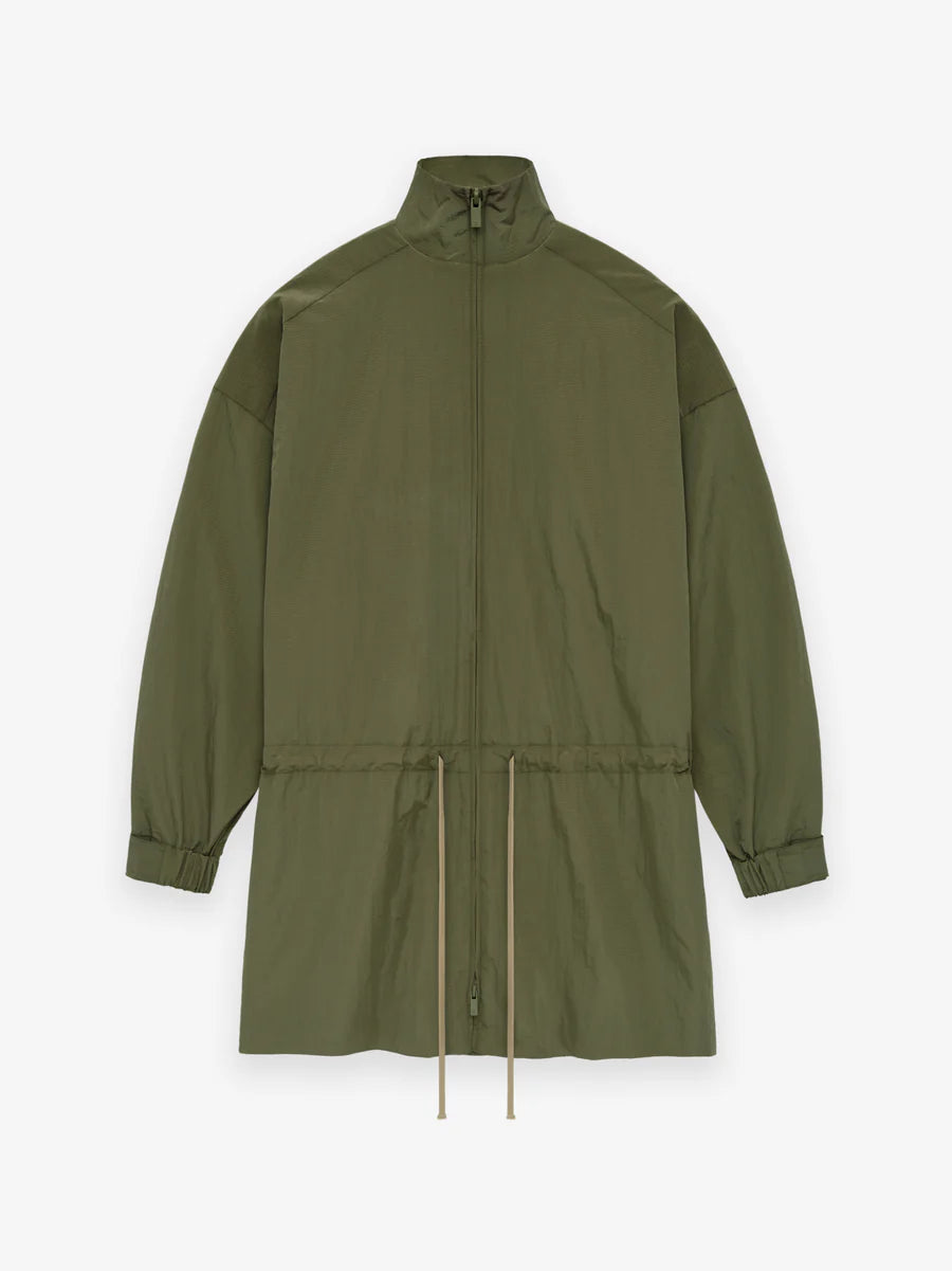 Fear of God Essentials Ripstop Mockneck Anorak in Military - Damaged