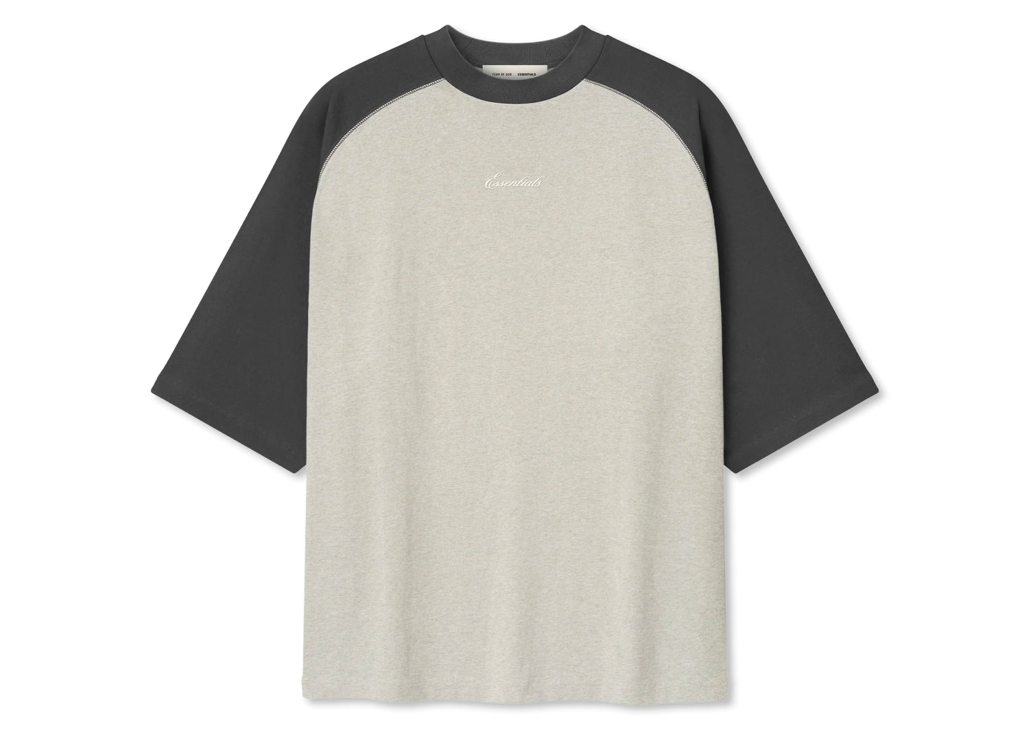 Fear of God Essentials Signature Baseball Tee 'Heather Stone / Iron Grey'