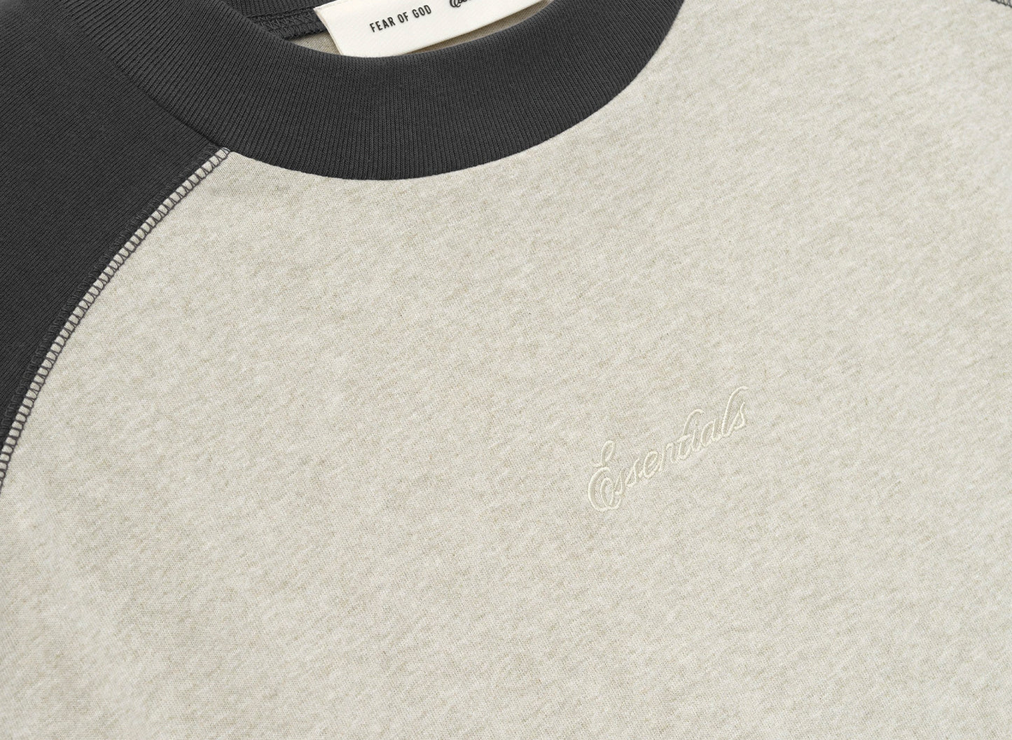Fear of God Essentials Signature Baseball Tee 'Heather Stone / Iron Grey' — view 3