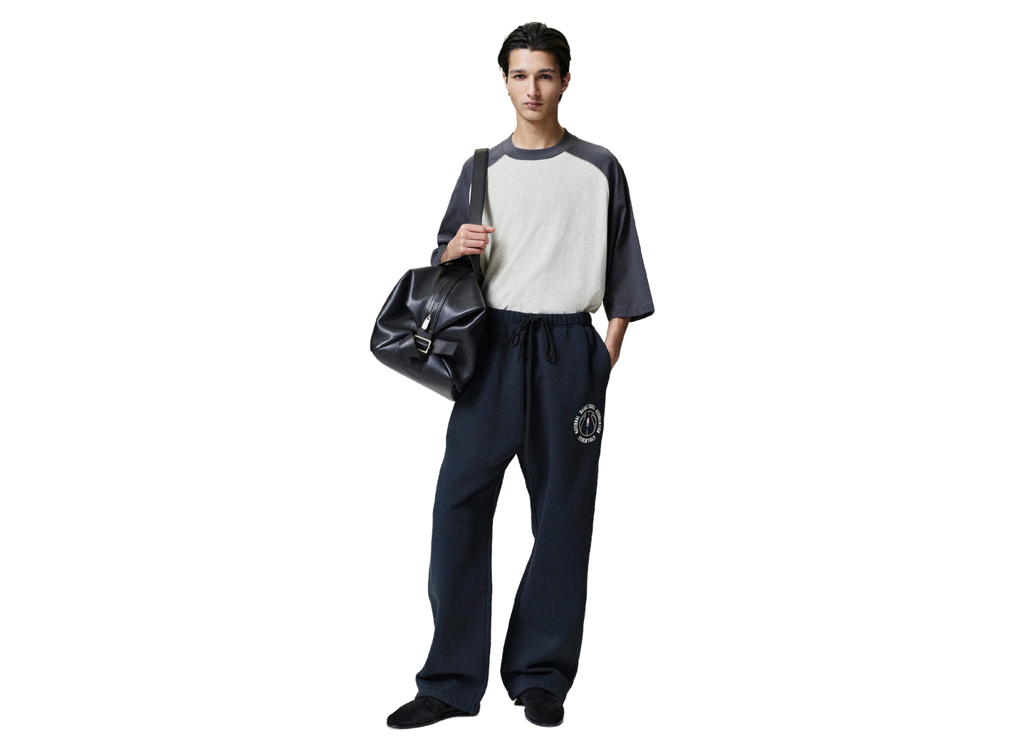 Fear of God Essentials Signature Baseball Tee 'Heather Stone / Iron Grey' — view 4
