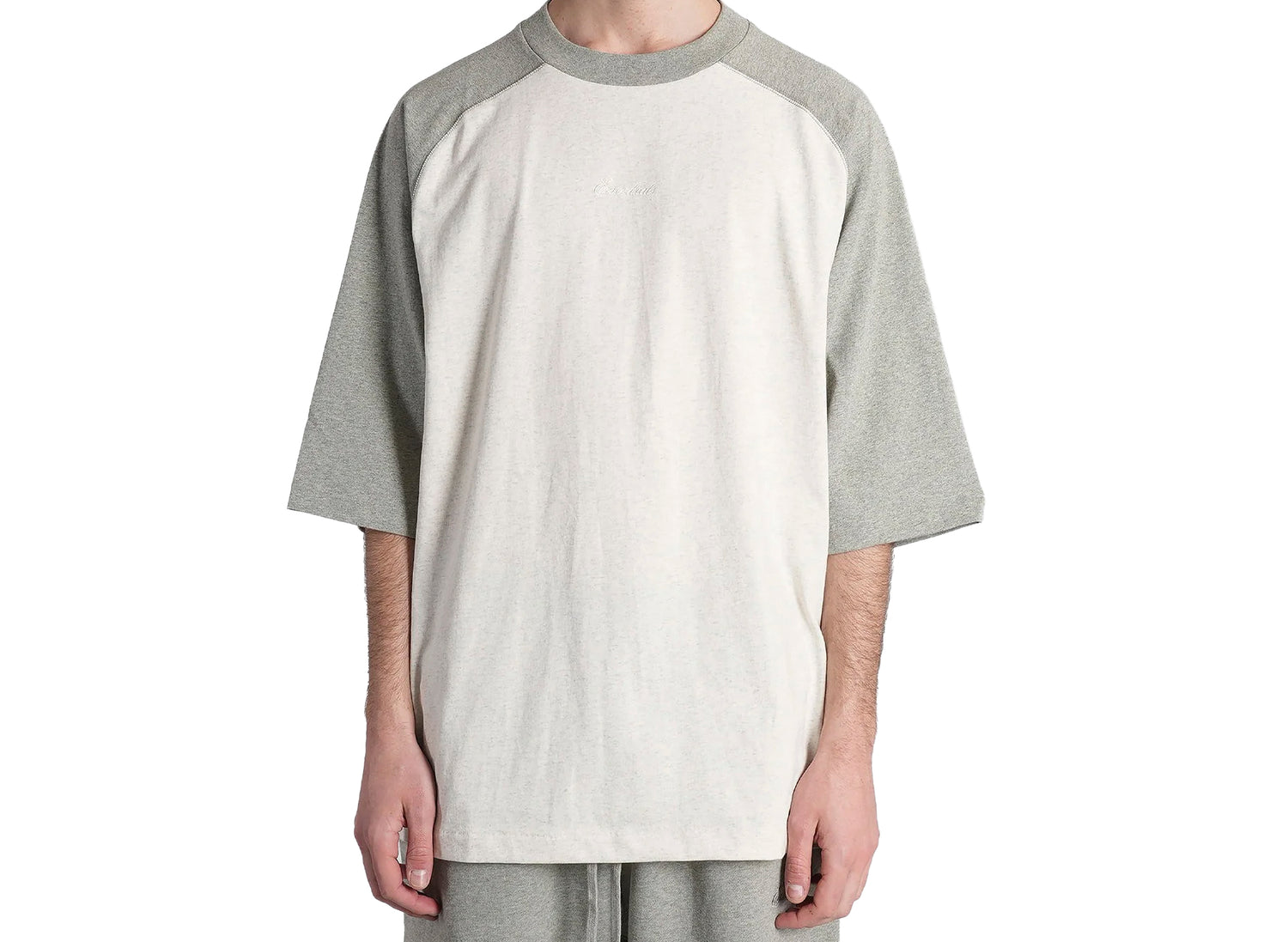 Fear of God Essentials Signature Baseball Tee 'Oatmeal / Concrete Heather' — view 2