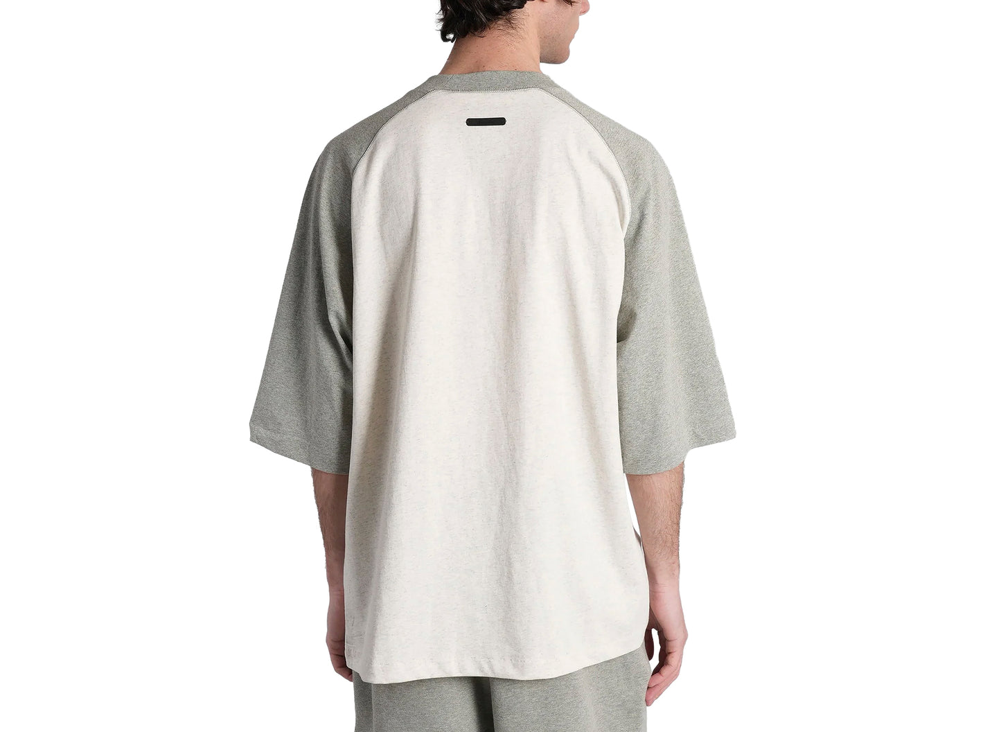 Fear of God Essentials Signature Baseball Tee 'Oatmeal / Concrete Heather' — view 3
