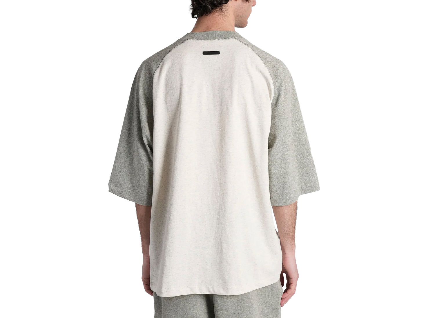 Fear of God Essentials Signature Baseball Tee 'Oatmeal / Concrete Heather' — view 3