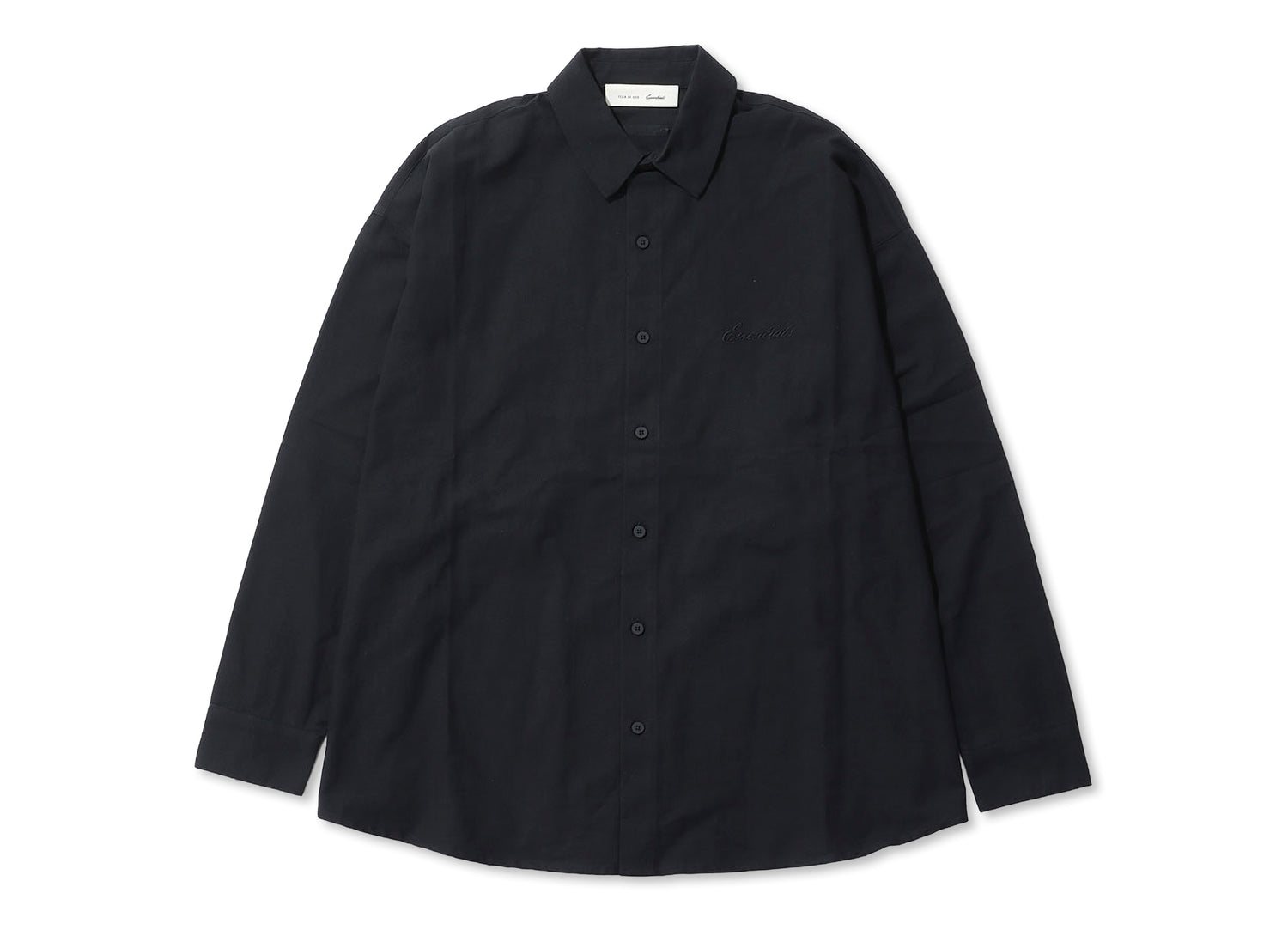 Fear of God Essentials Signature Button Up Shirt 'Black'