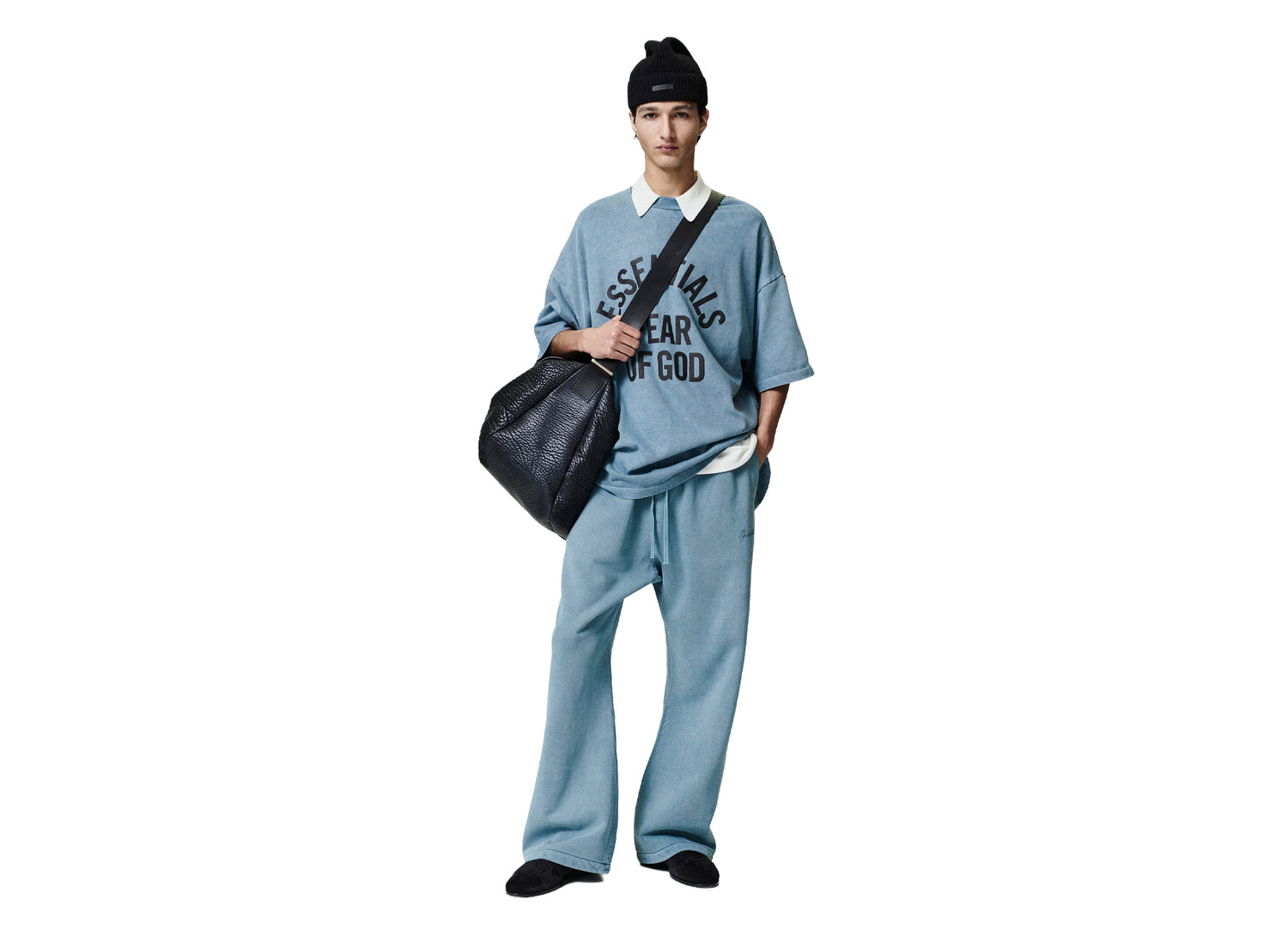 Fear of God Essentials Signature Classic Fit Flare Sweatpant 'Faded Coastal' — view 4
