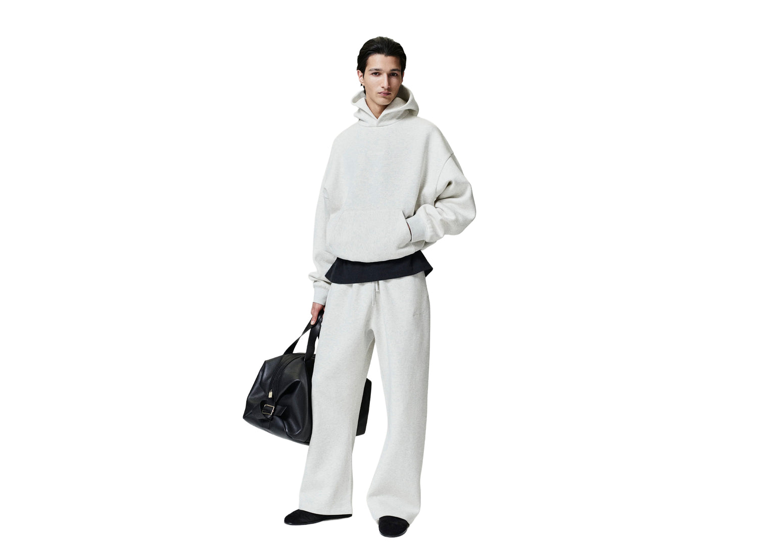 Fear of God Essentials Signature Classic Fit Flare Sweatpant 'Oatmeal Heather' — view 4