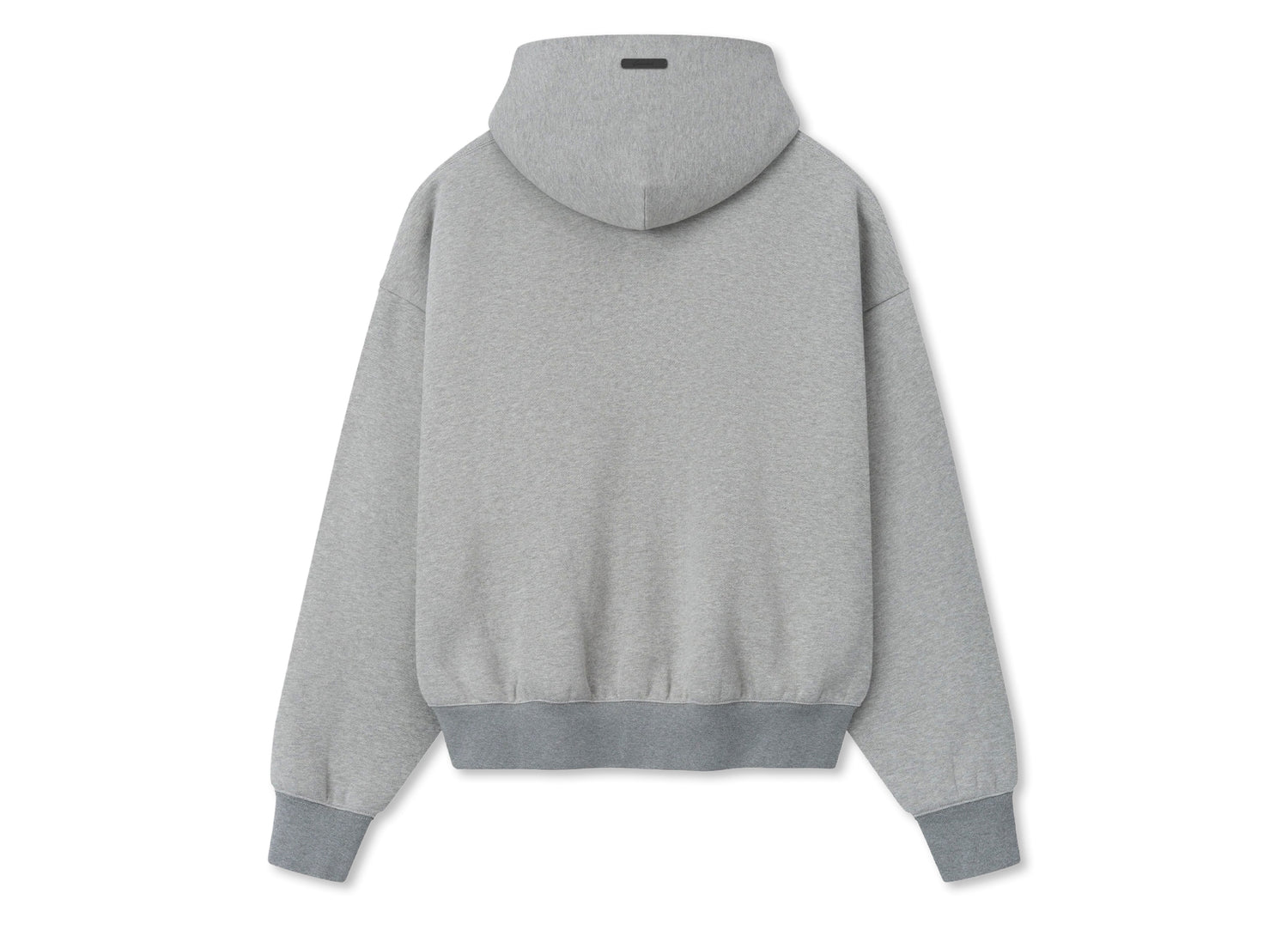 Fear of God Essentials Signature Classic Full Zip Hoodie 'Concrete Heather' — view 2