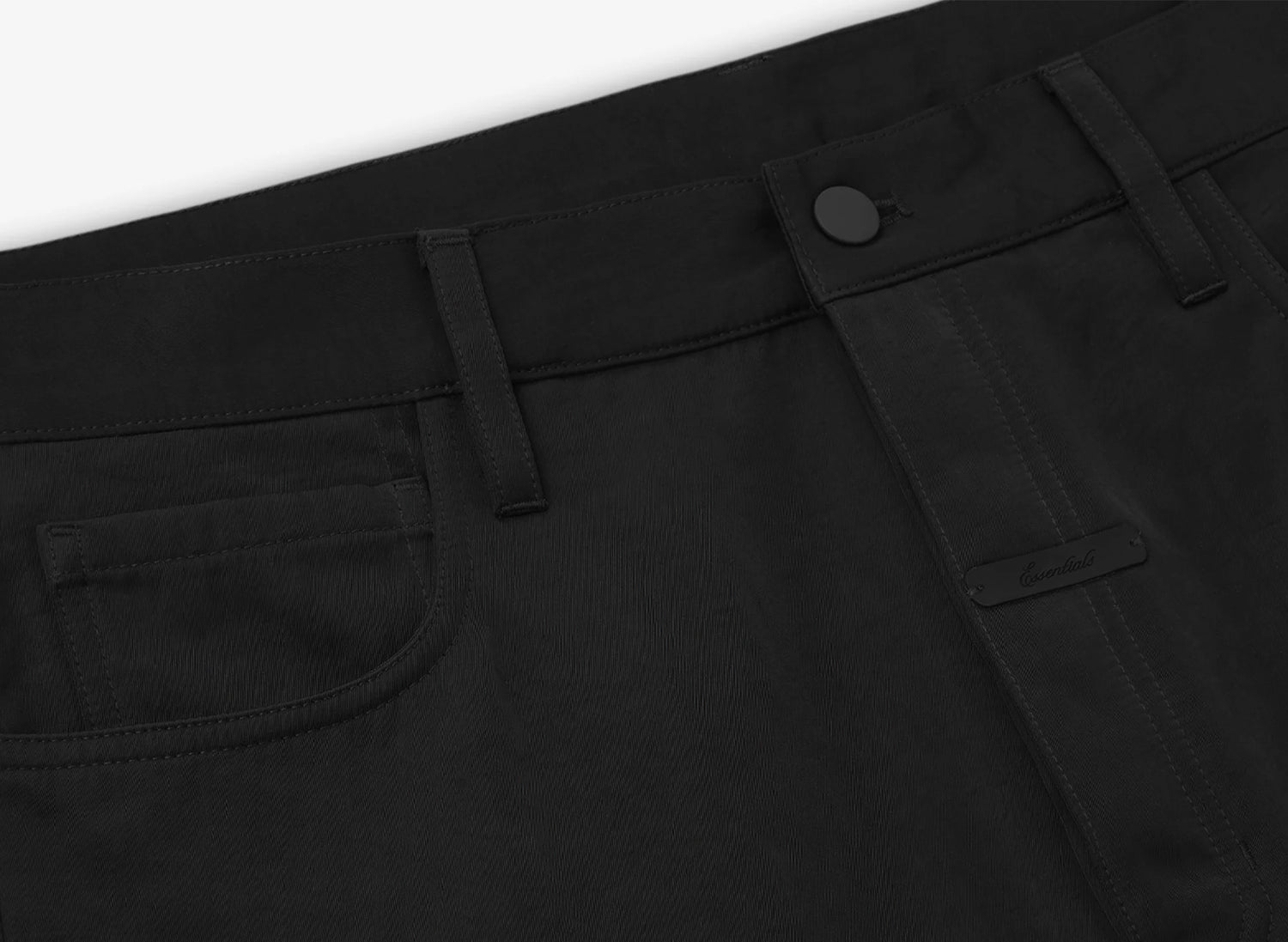 Fear of God Essentials Textured Nylon 5 Pocket Pant 'Vintage Black' — view 3