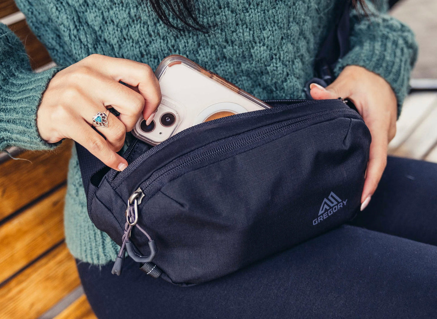 Gregory Rhune Belt Bag in Carbon Black — view 3