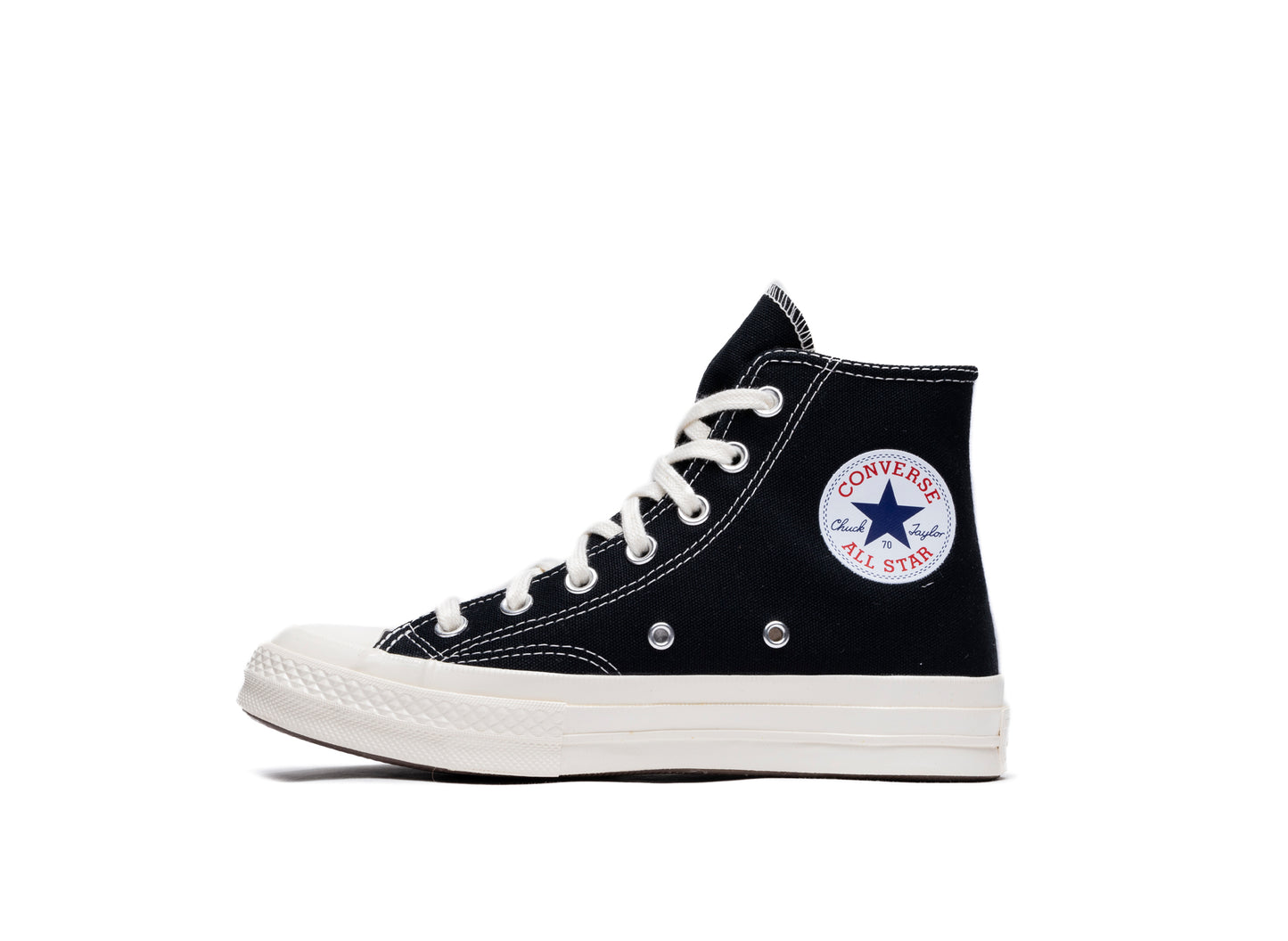 GS Converse Comme des Garçons Play Chuck 70 Hi in Black - view 3