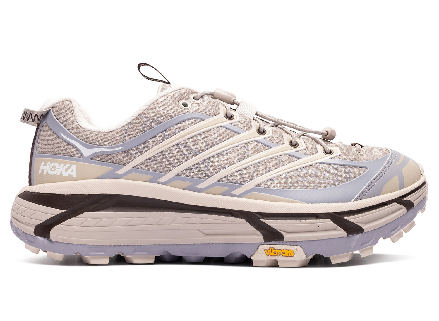 Hoka Mafate Three2 Wordmark 'Putty / Foggy Grey' – Oneness Boutique