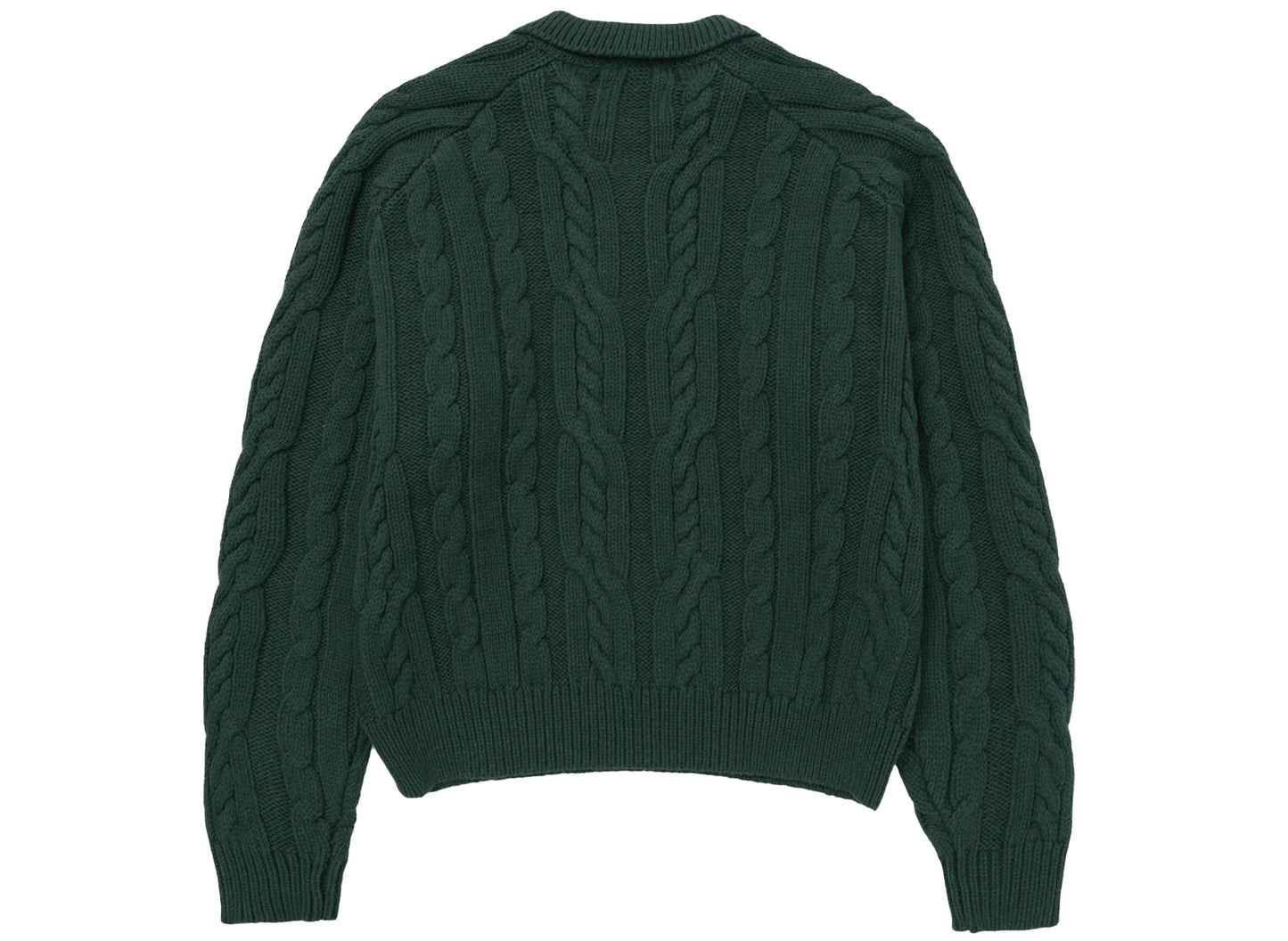 Honor the Gift Cable Zip Leisure Henley in Green - view 2