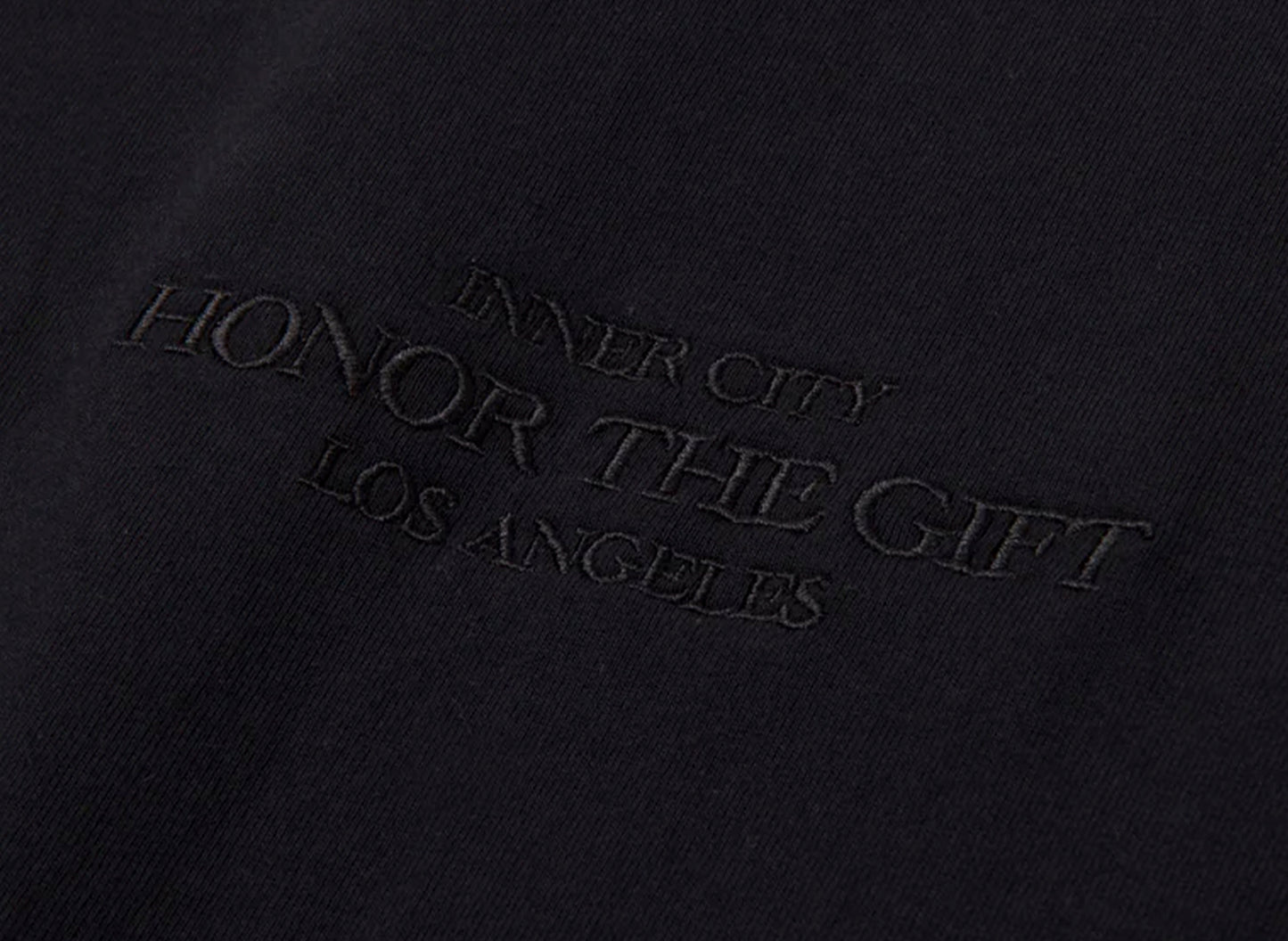 Honor the Gift Embroidered Box Tee in Black - view 2