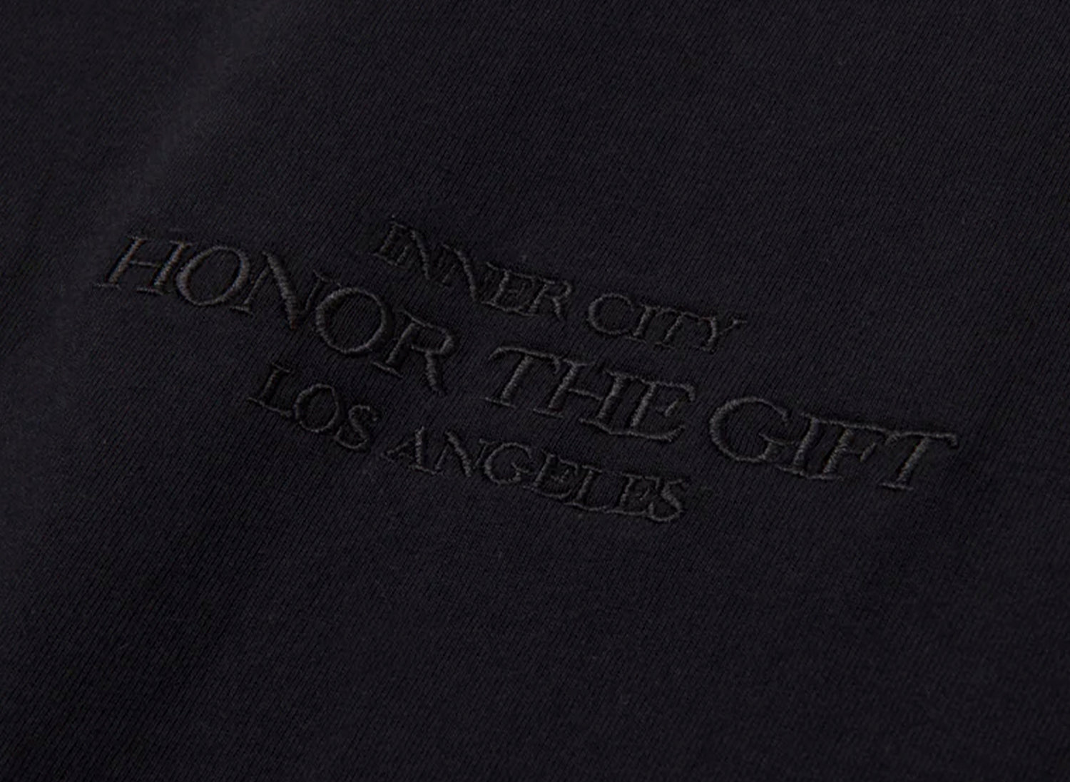 Honor the Gift Embroidered Box Tee in Black - view 2