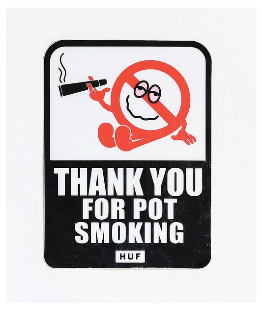 HUF Thank You Sticker in Black