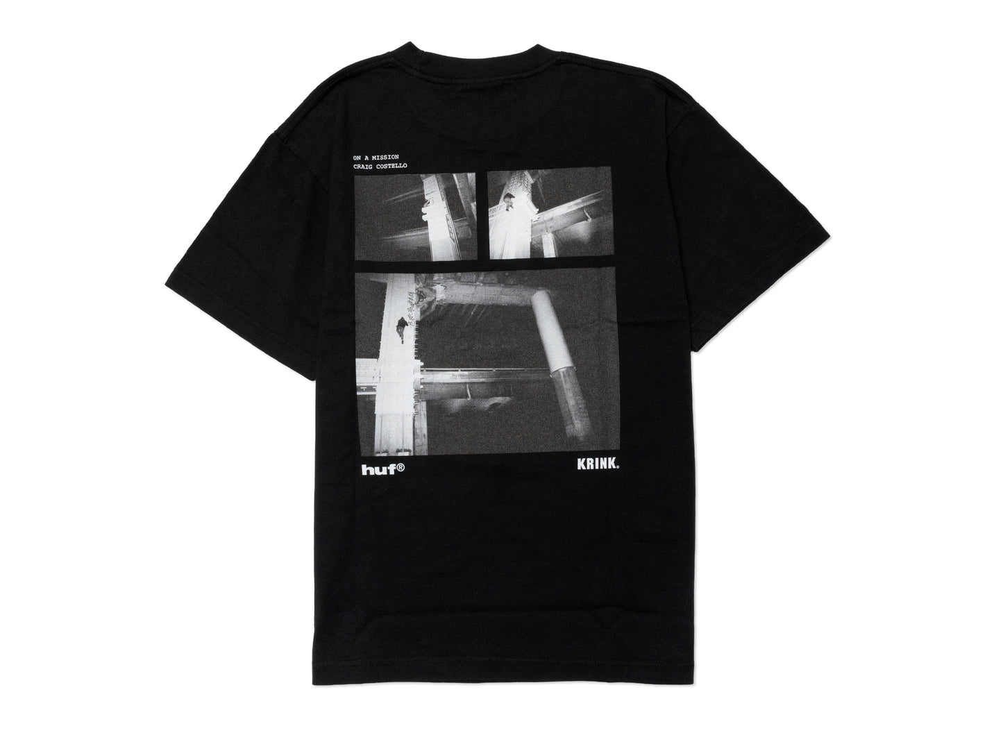 HUF x Krink Night Life SS Tee in Black — view 2