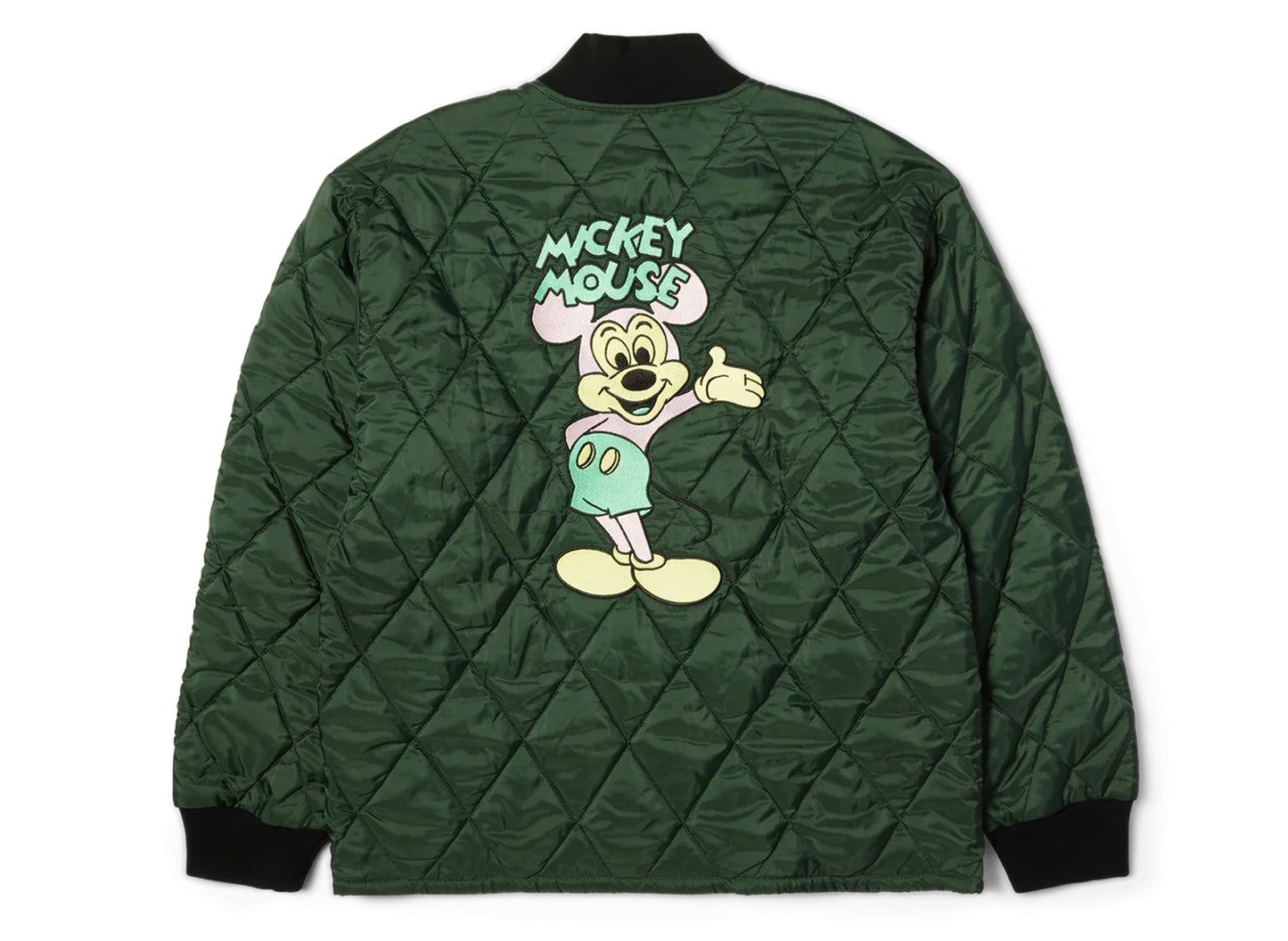 HUF x Mickey Quilted Work Jacket in Forest Green - view 2