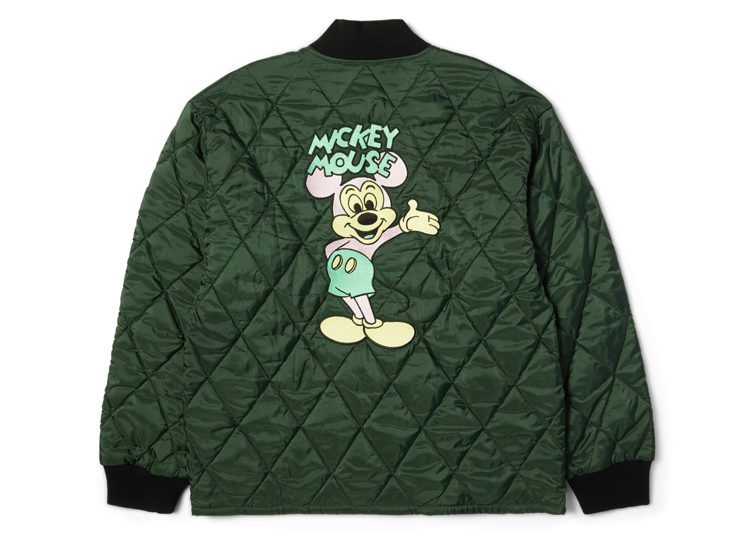 HUF x Mickey Quilted Work Jacket in Forest Green - view 2