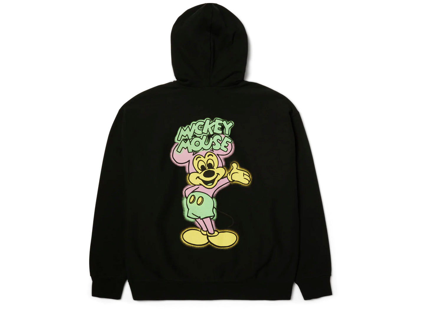 HUF x Mickey Spray FZ Hoodie in Black - view 2