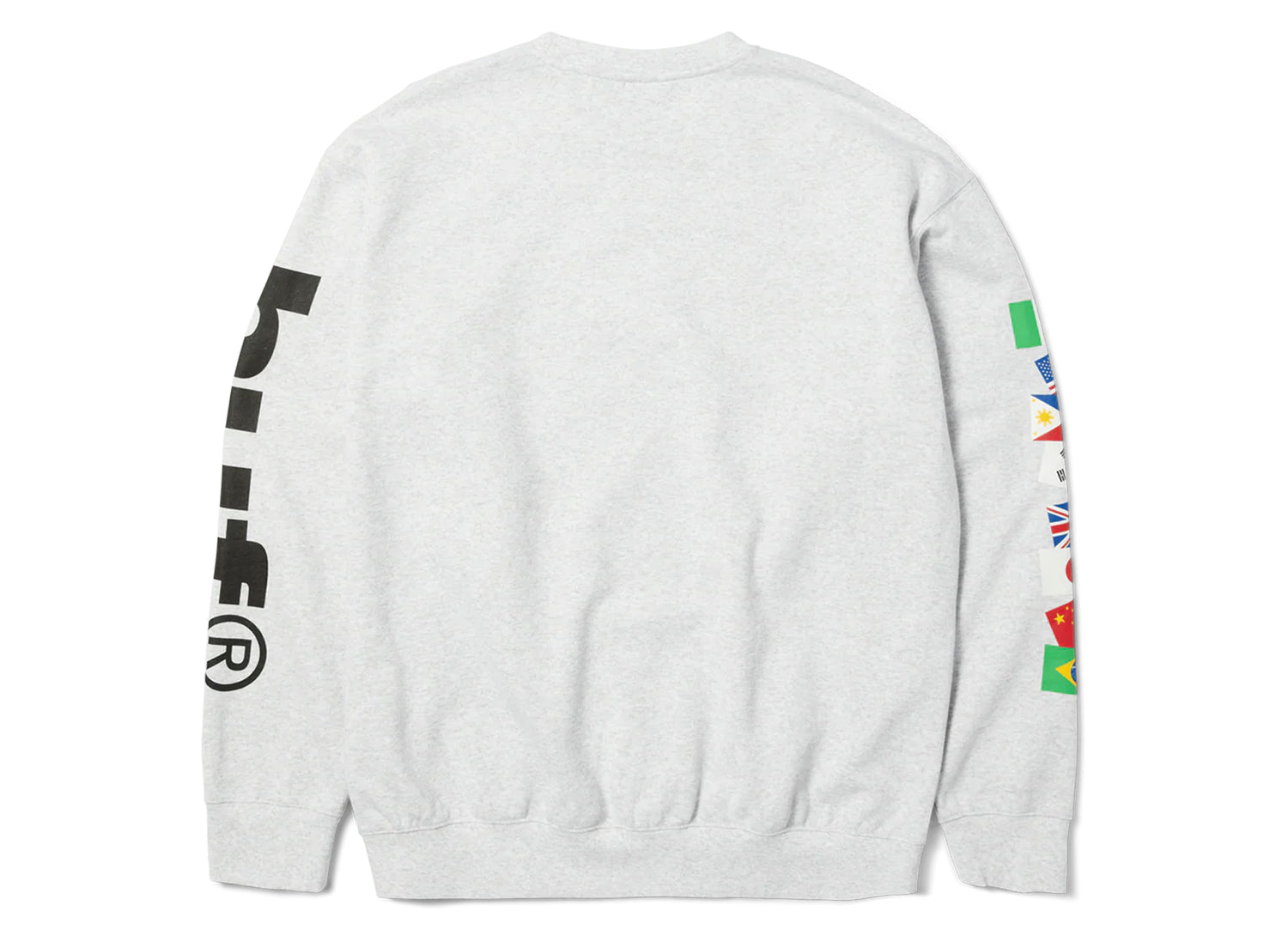 HUF x Mickey Worldwide Tour Crewneck in Heather Grey - view 2
