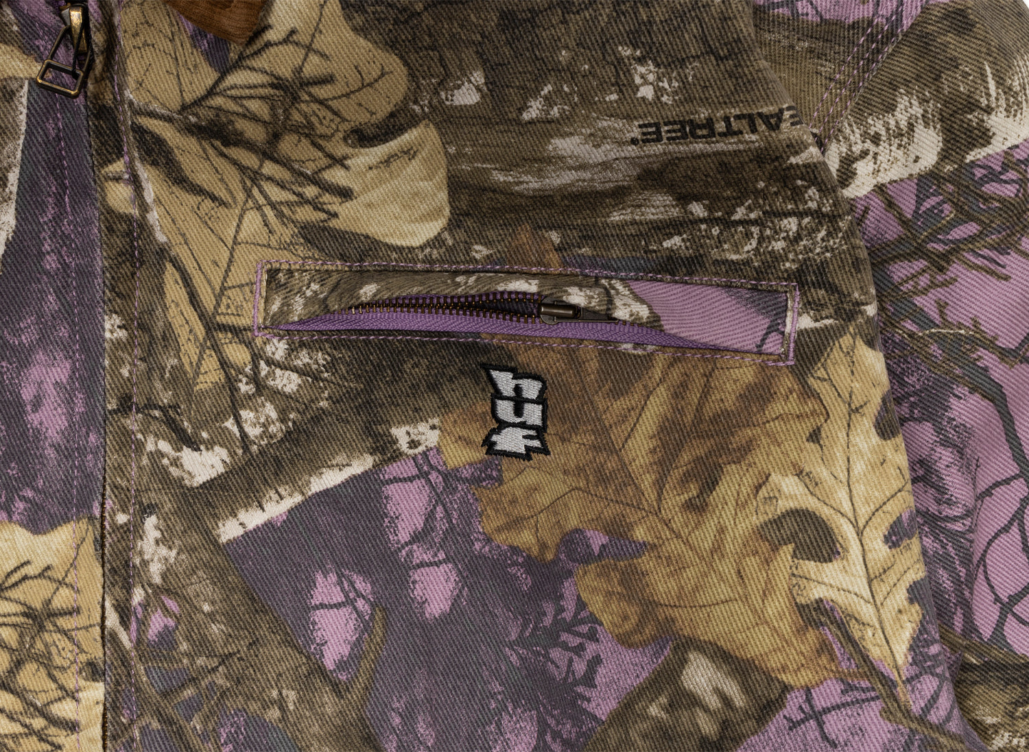 HUF x Realtree Megablast Work Jacket in Lilac - view 2