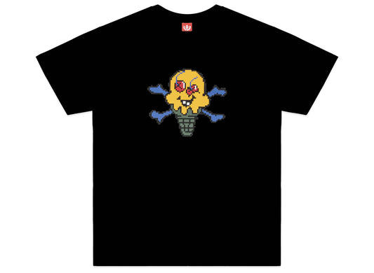 Ice Cream Pixel S/S Tee in Black