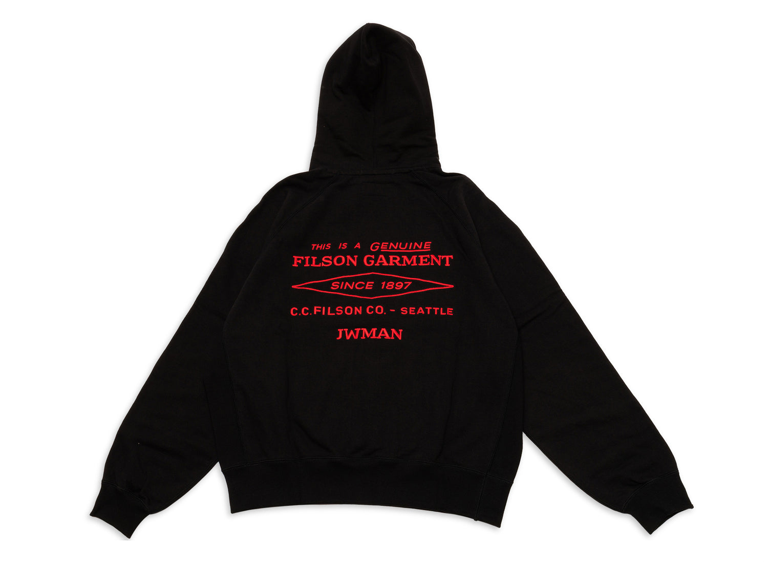 Junya Watanabe Hoodie in Black x Red - view 3