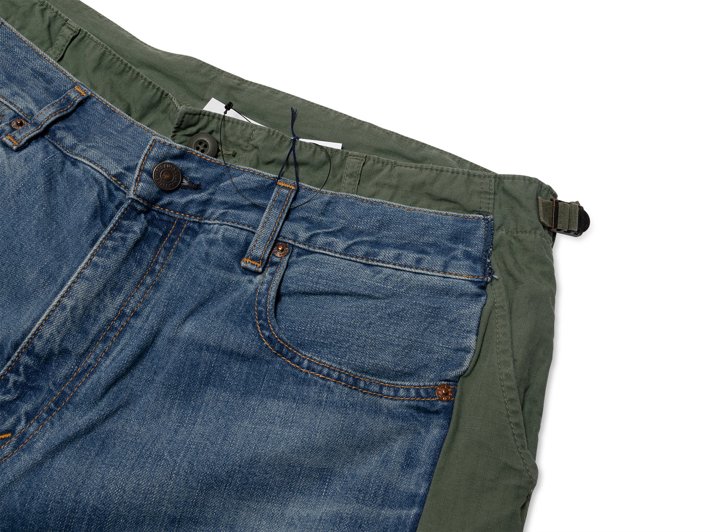 Junya Watanabe Pants in Indigo / Green — view 3