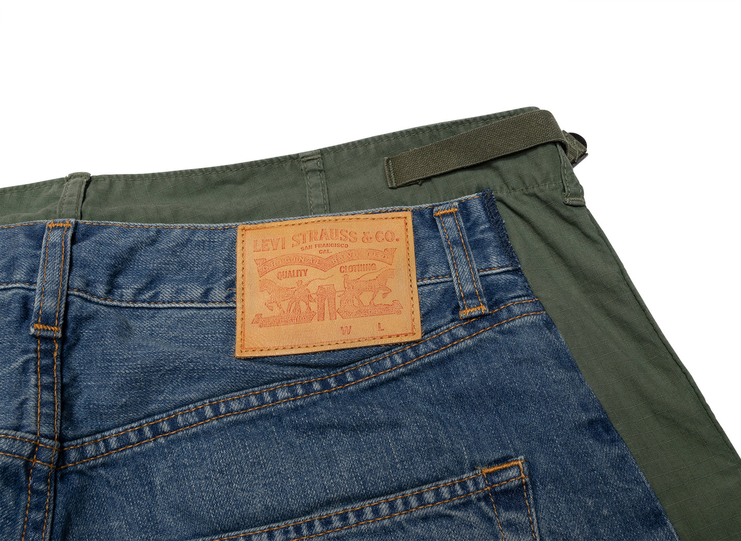 Junya Watanabe Pants in Indigo / Green — view 5