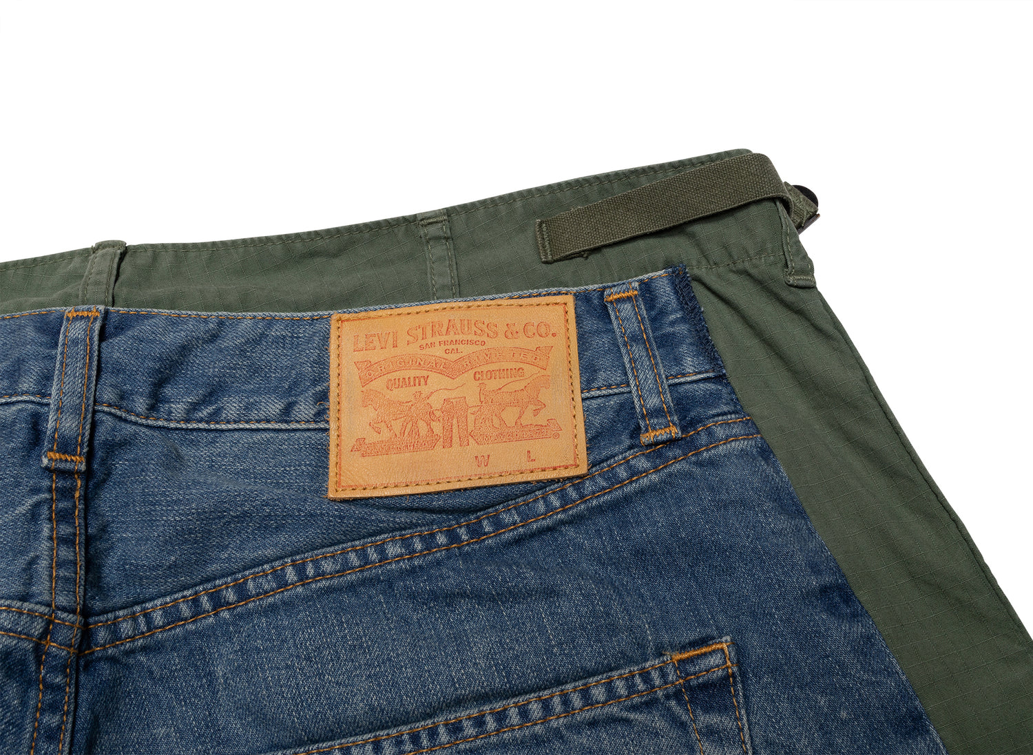 Junya Watanabe Pants in Indigo / Green — view 5