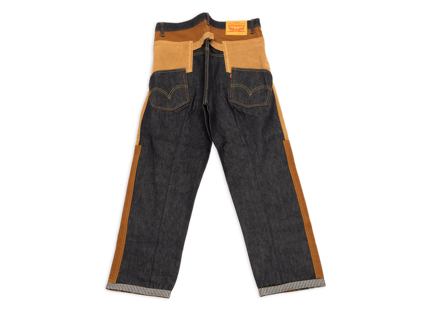 Junya Watanabe Pants in Indigo x Camel - view 2