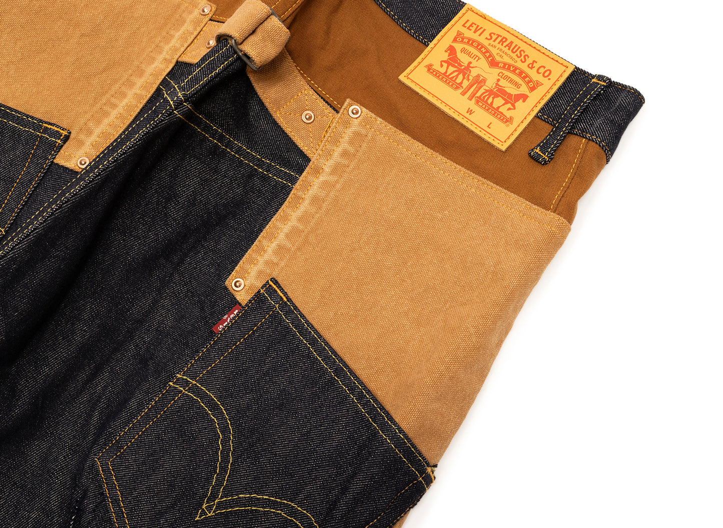 Junya Watanabe Pants in Indigo x Camel - view 5