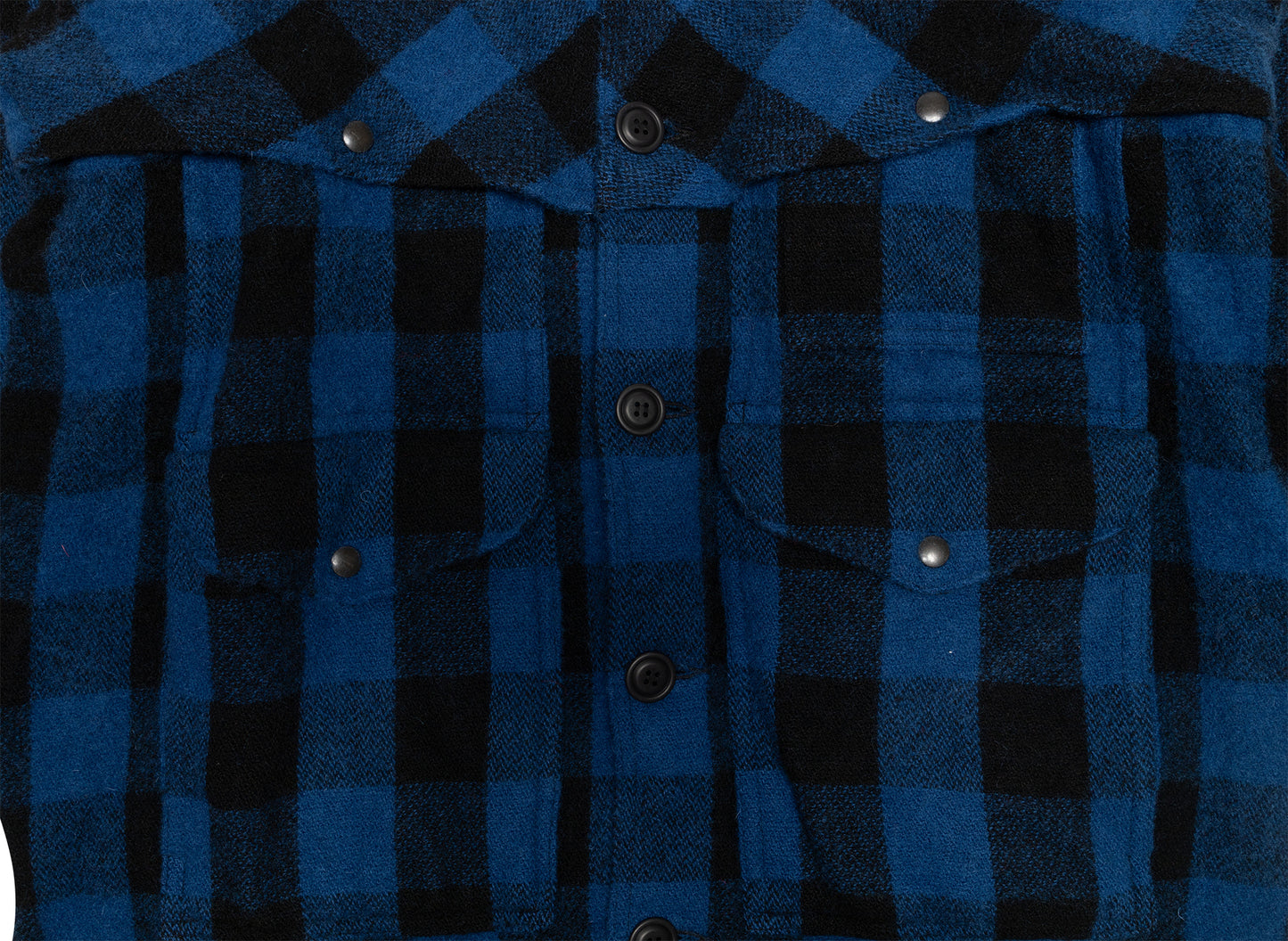 Junya Watanabe MAN Flannel Button Up Jacket in Blue