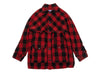 Junya Watanabe MAN Flannel Button Up Jacket in Red