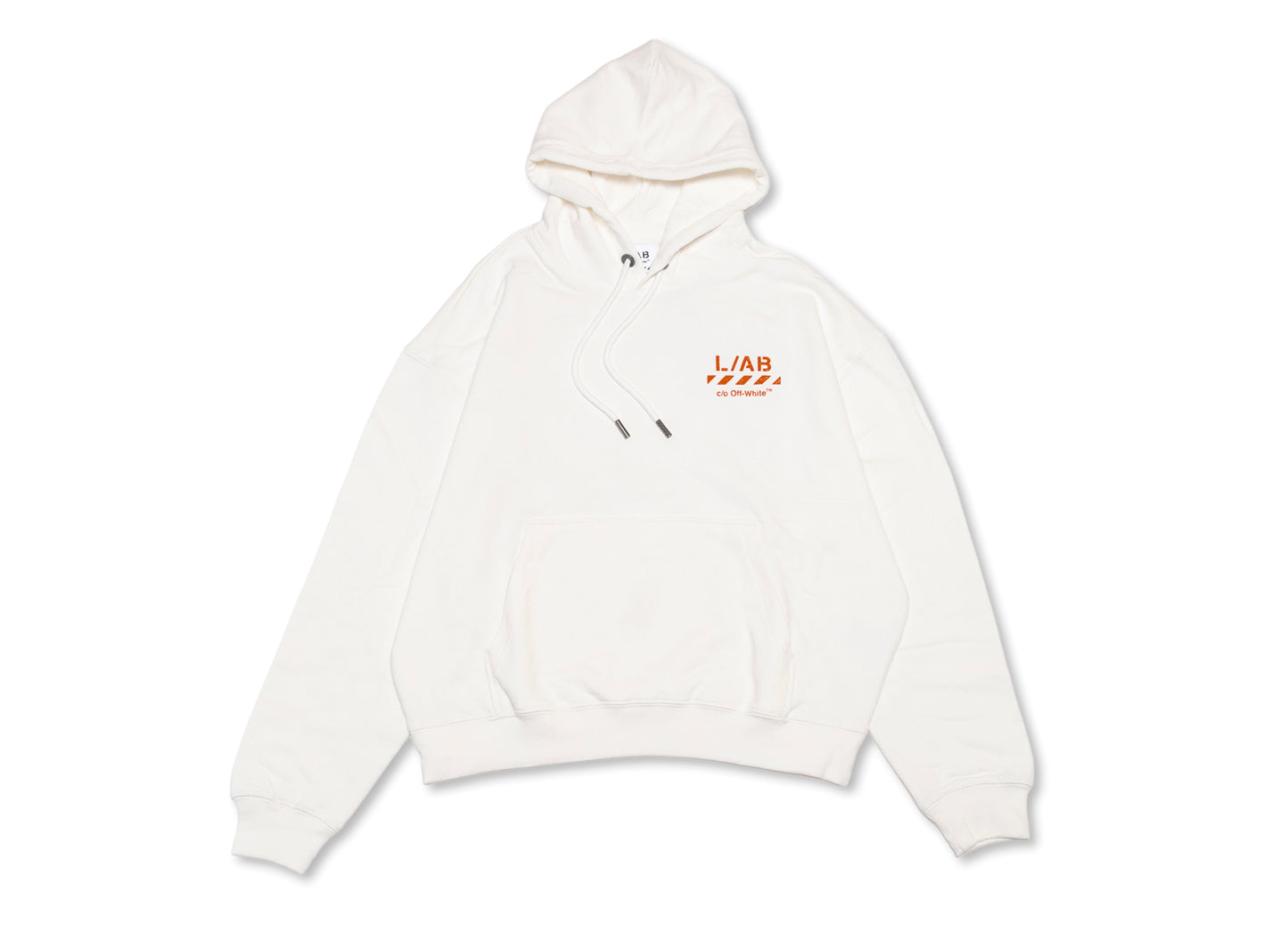 L/AB c/o Off-White™ Diag Hoodie in White