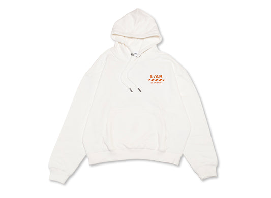 L/AB c/o Off-White™ Diag Hoodie in White