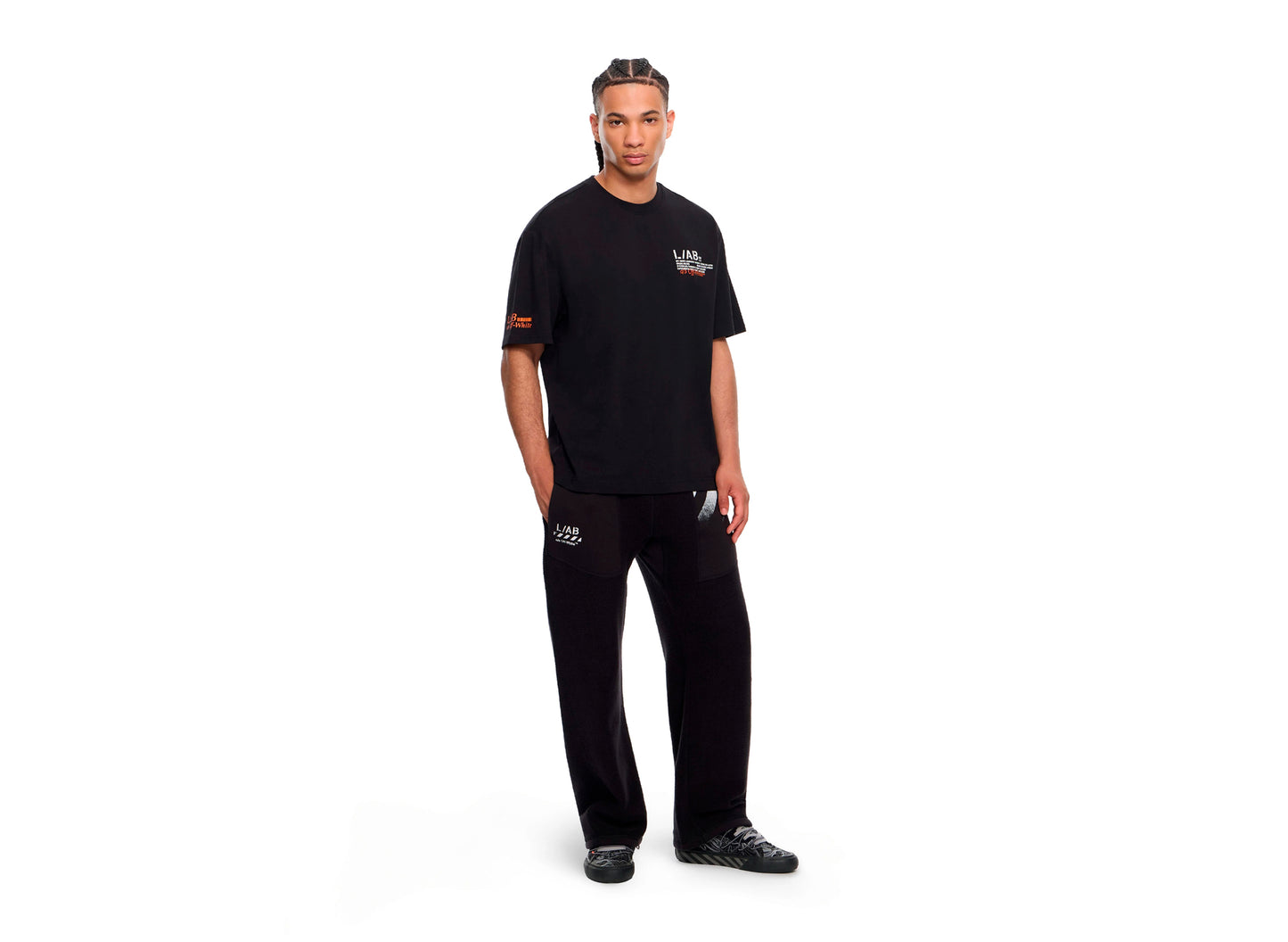 L/AB c/o Off-White™ Off Active Duct Tape Tee in Black