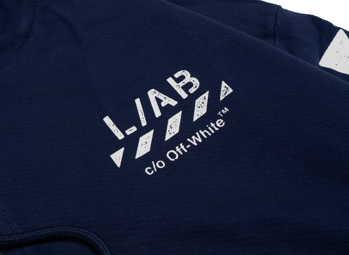 L/AB c/o Off-White™ Diag Full Zip Hoodie in Marine - view 2