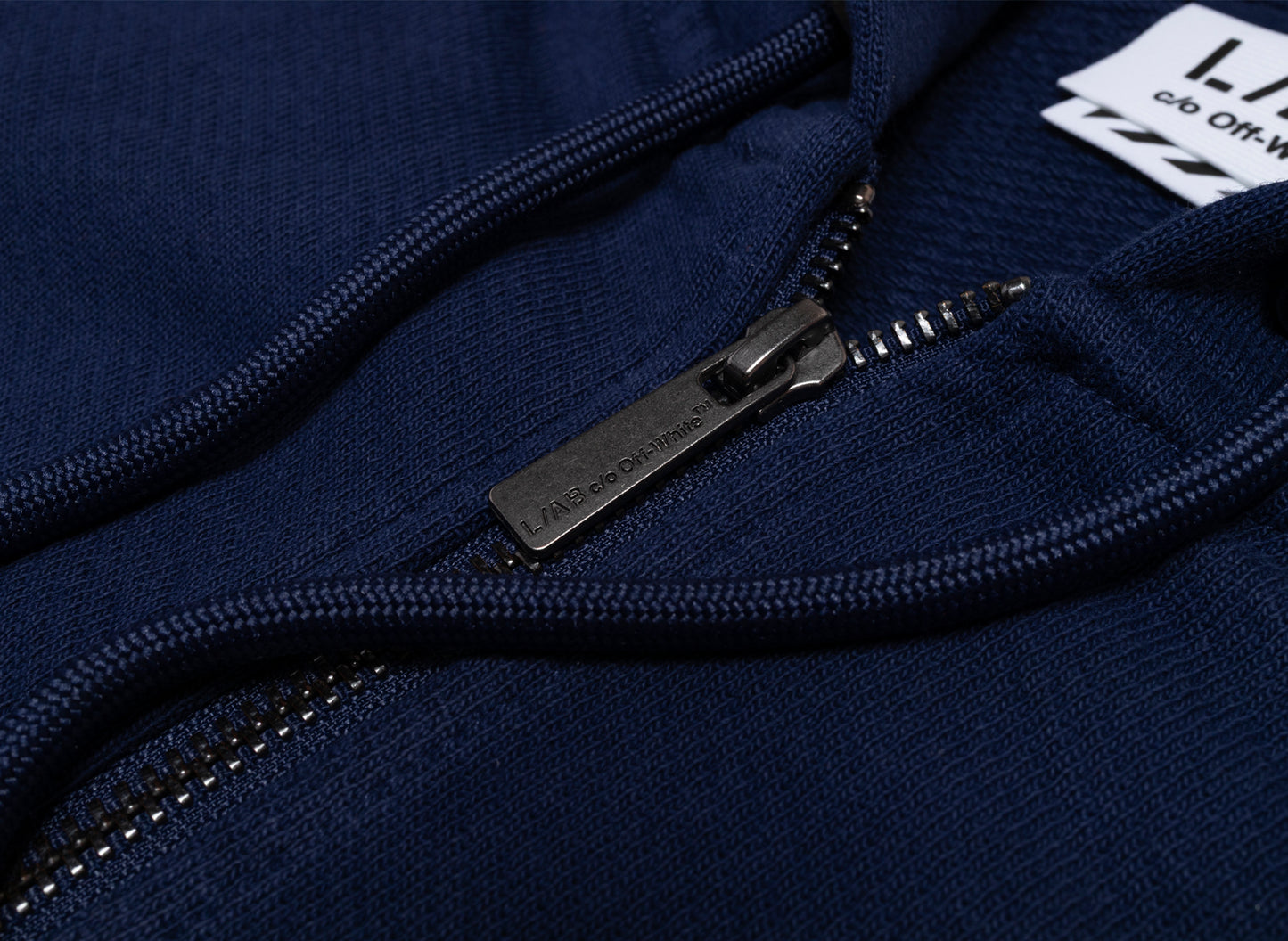 L/AB c/o Off-White™ Diag Full Zip Hoodie in Marine - view 3