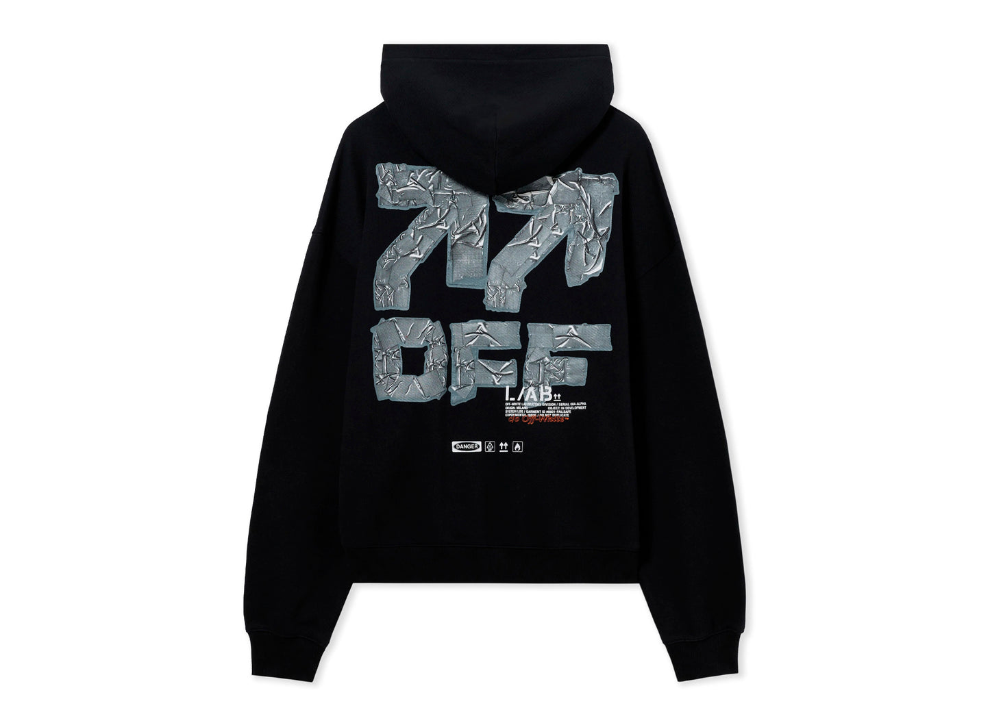 L/AB c/o Off-White™ Off Active Duct Tape Hoodie in Black - view 2