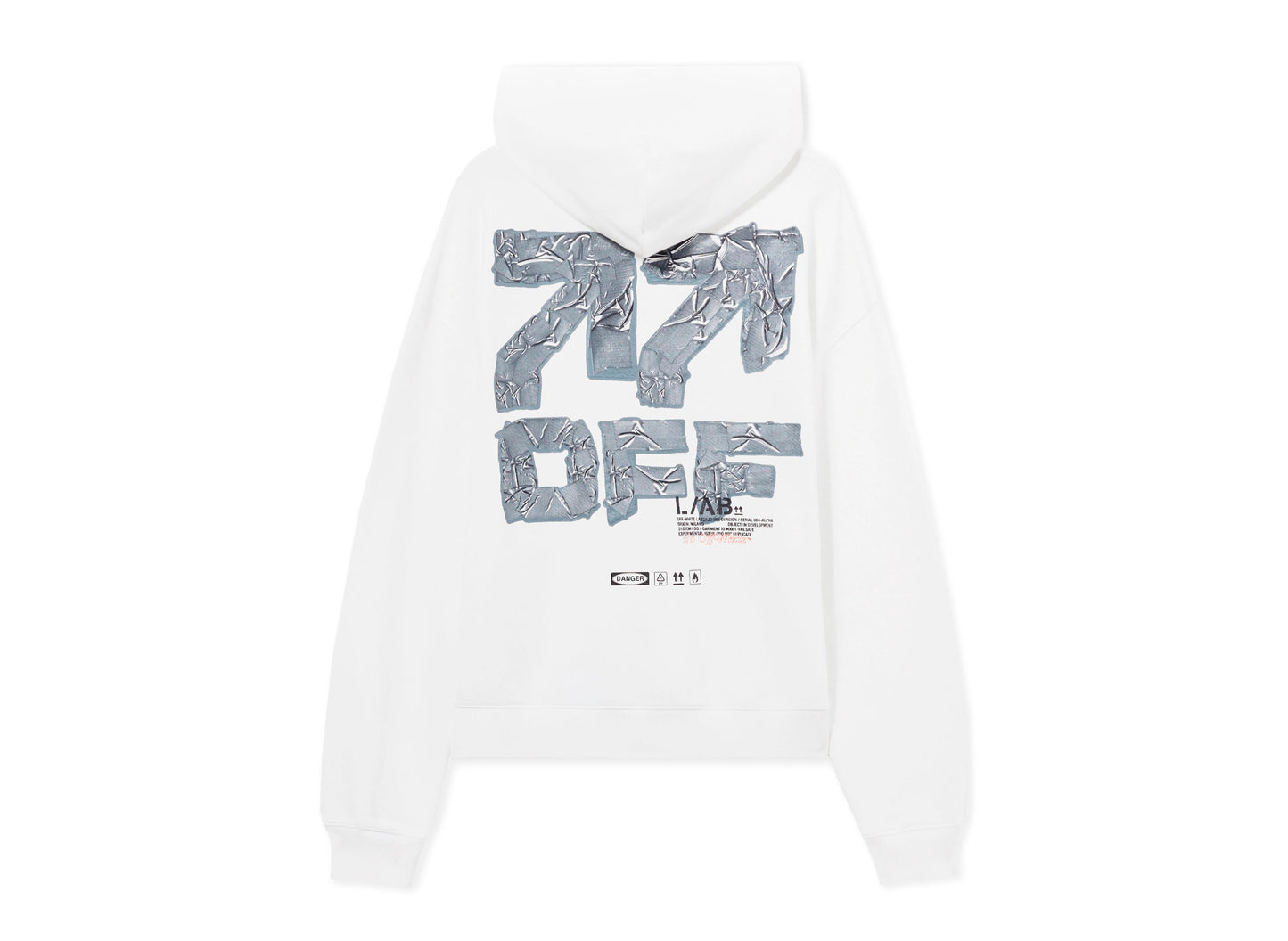 L/AB c/o Off-White™ Off Active Duct Tape Hoodie in White - view 2