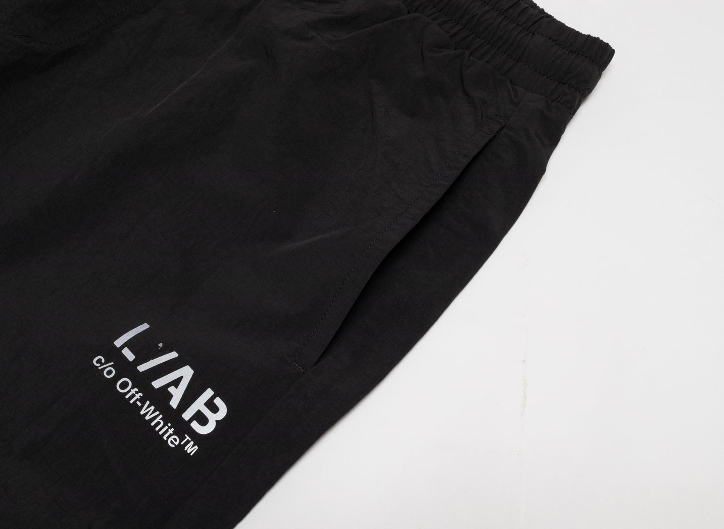 L/AB c/o Off-White™ Reflective Diag Pants in Black - view 4