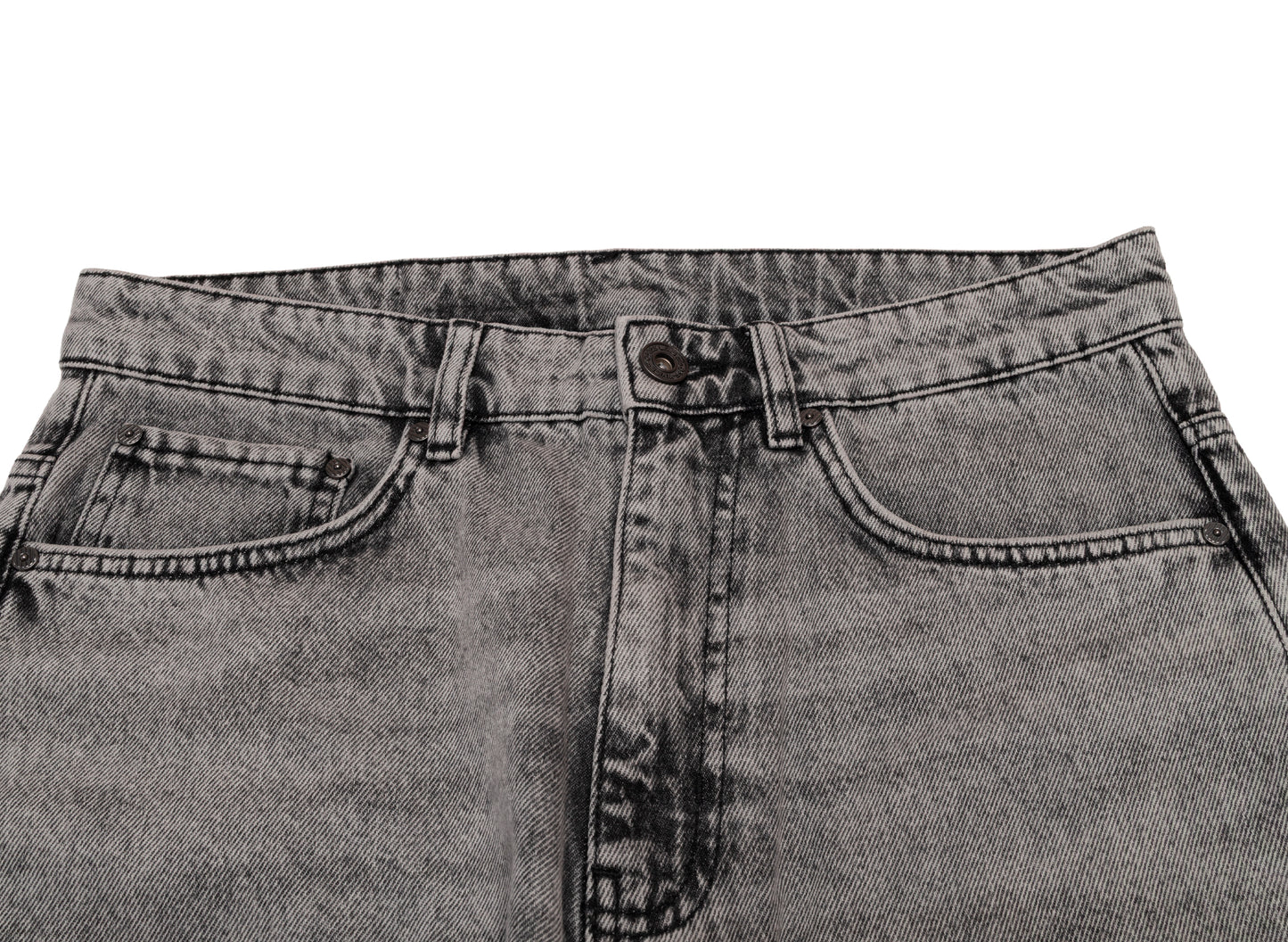 L/AB c/o Off-White™ Straight Fit Piped Denim in Smoke Fade - view 3