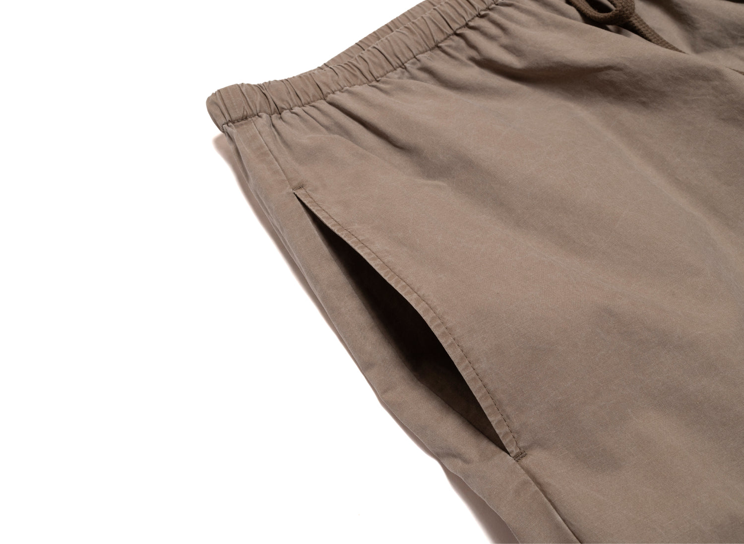 Maison Margiela MM6 Drawstring Washed Cotton Trousers in Brown — view 4
